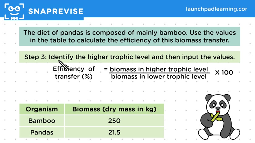 Efficiency of Biomass Transfers
