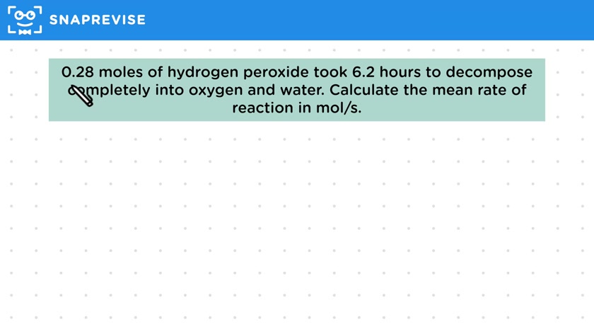 Rate Calculations using Moles