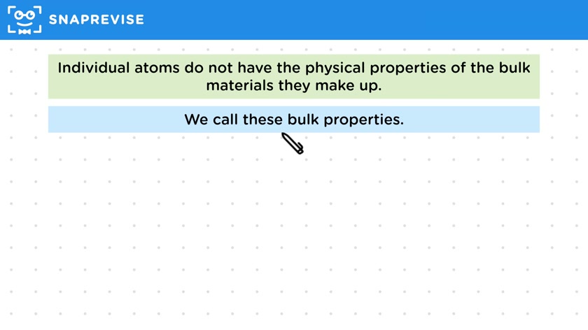 Bulk Properties & Particles