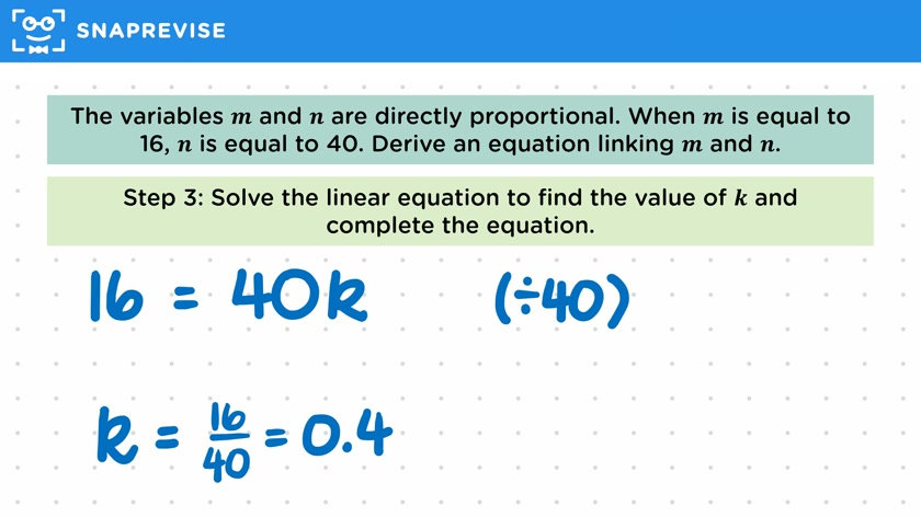 Deriving Direct Proportionality Equations