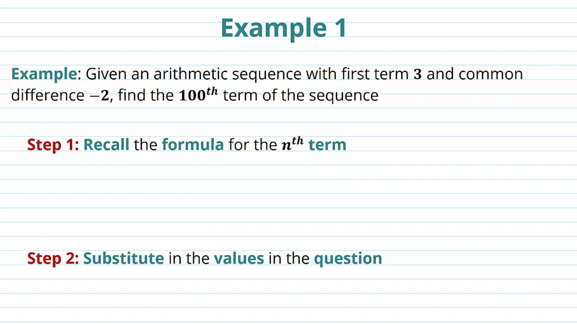 Arithmetic Sequences Examples