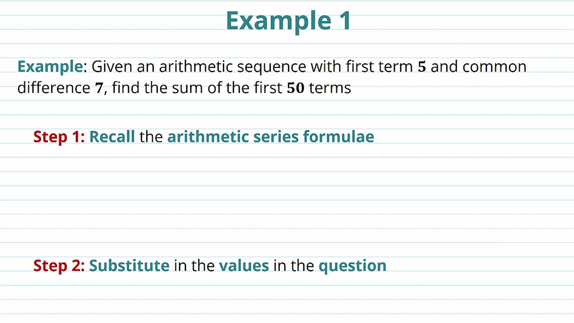 Arithmetic Series Examples