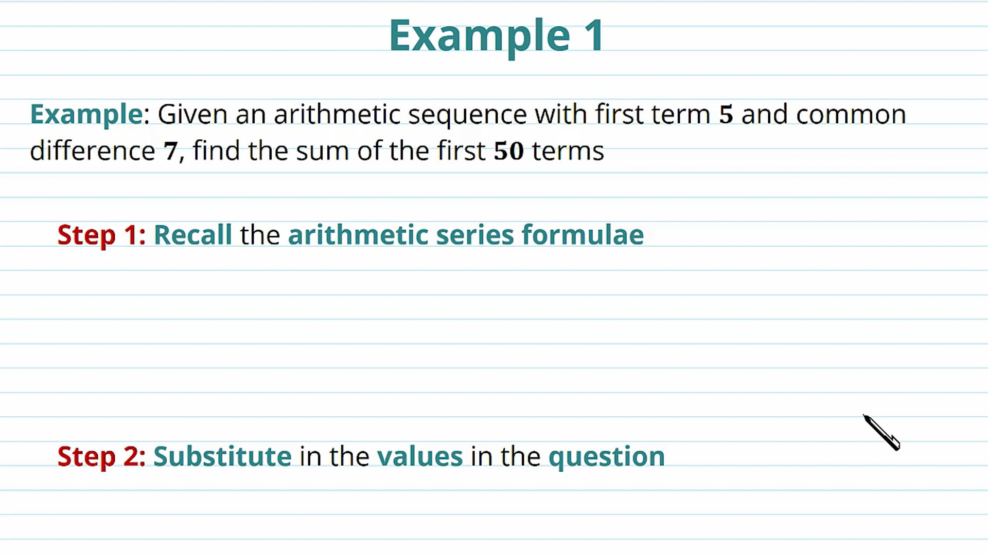 Arithmetic Series Examples