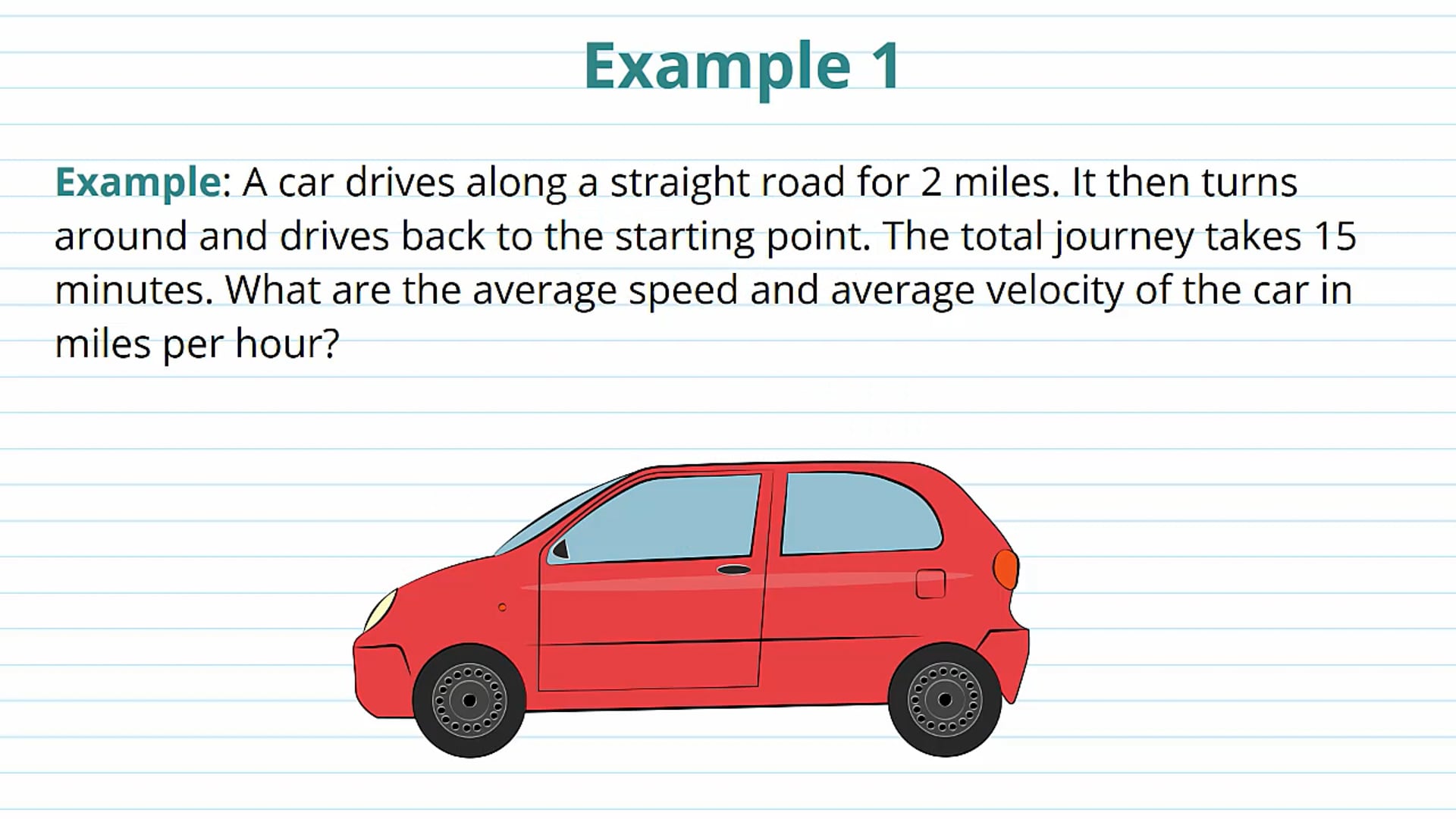 Average Speed and Velocity Examples
