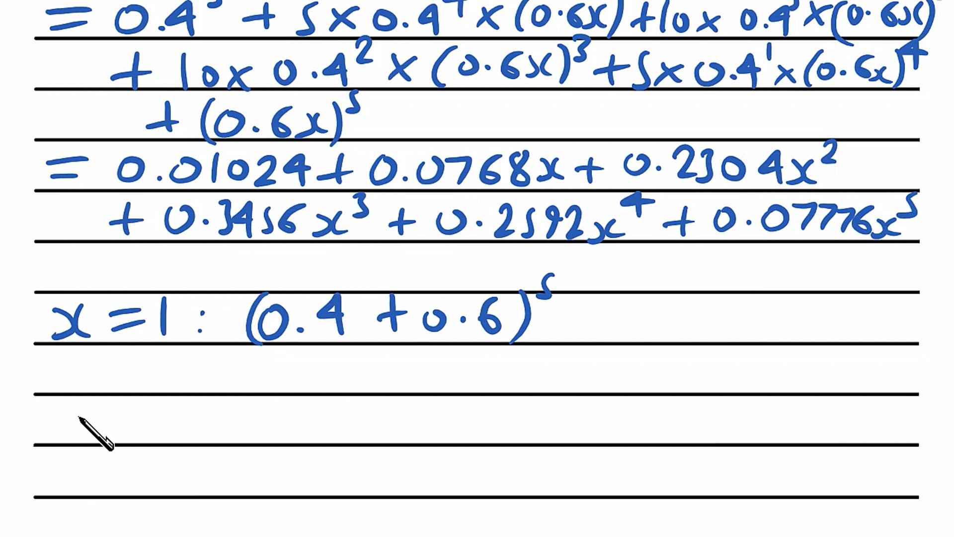 Binomial Probabilities Exam Question
