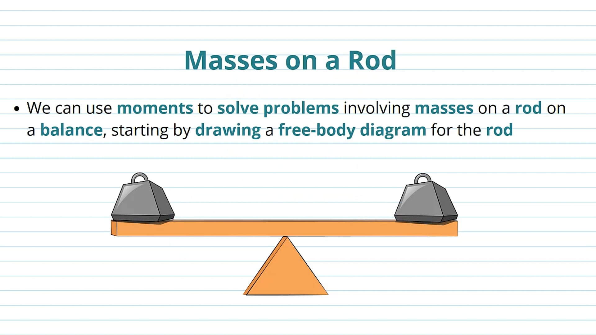 Calculating Moments for Masses on a Rod