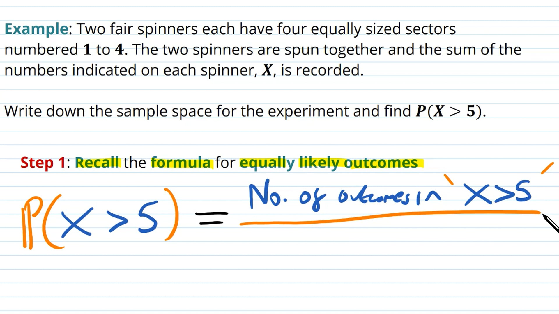 Calculating Probabilities Examples