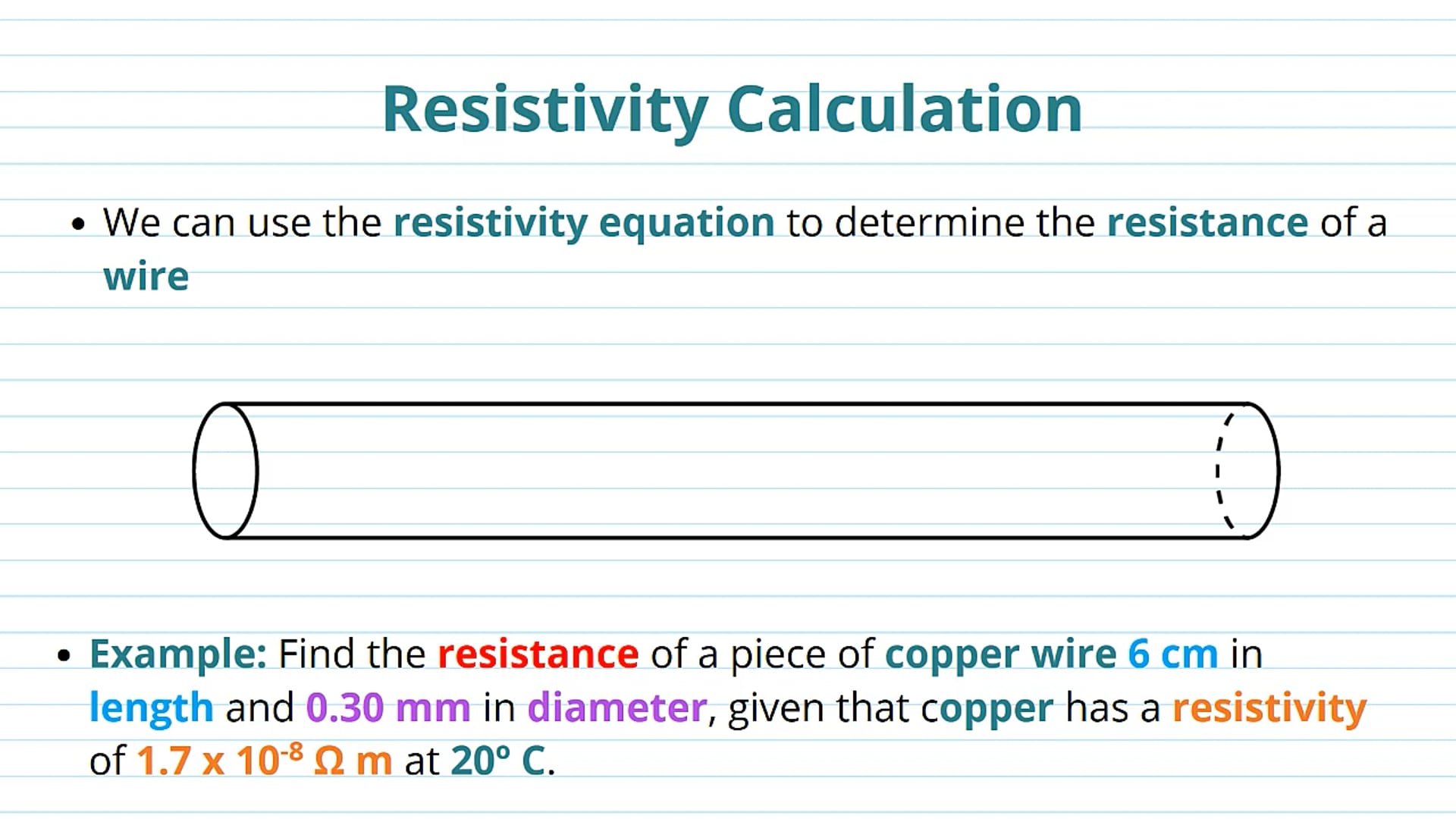Calculating Resistivities