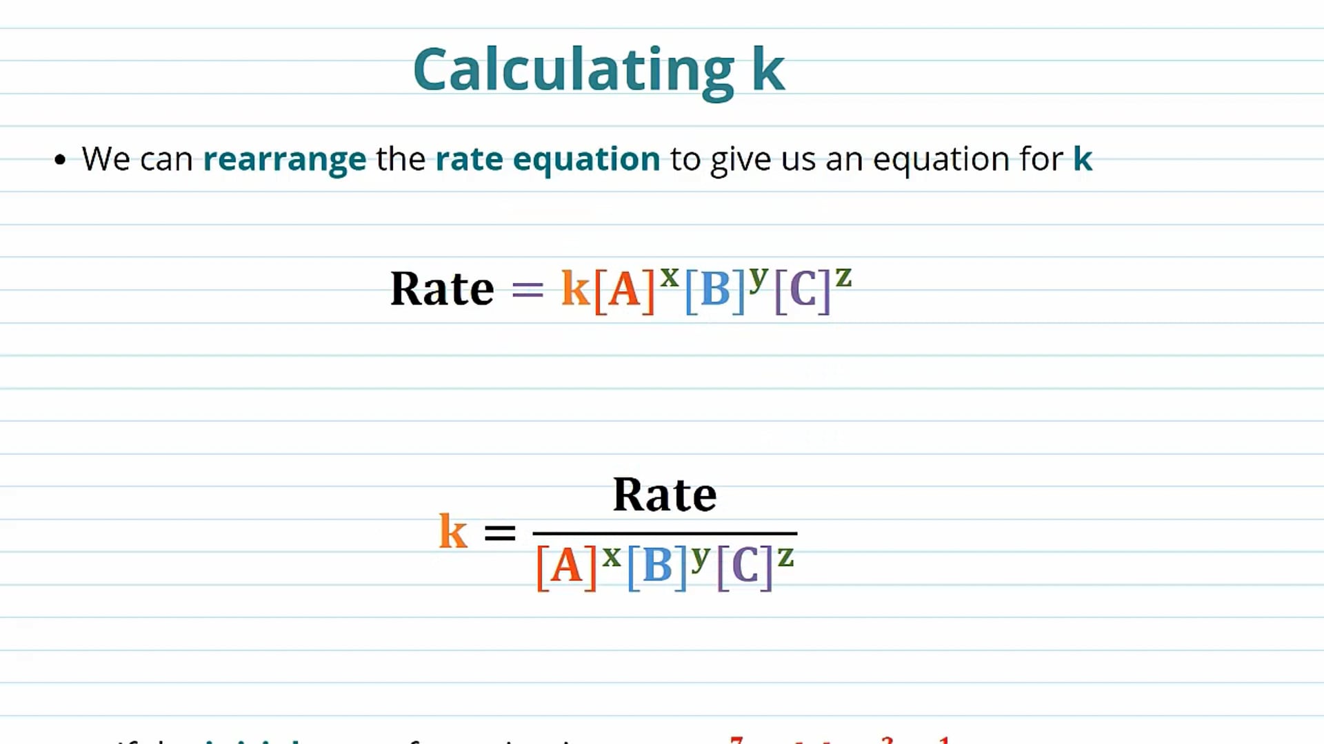 Calculating the Rate Constant
