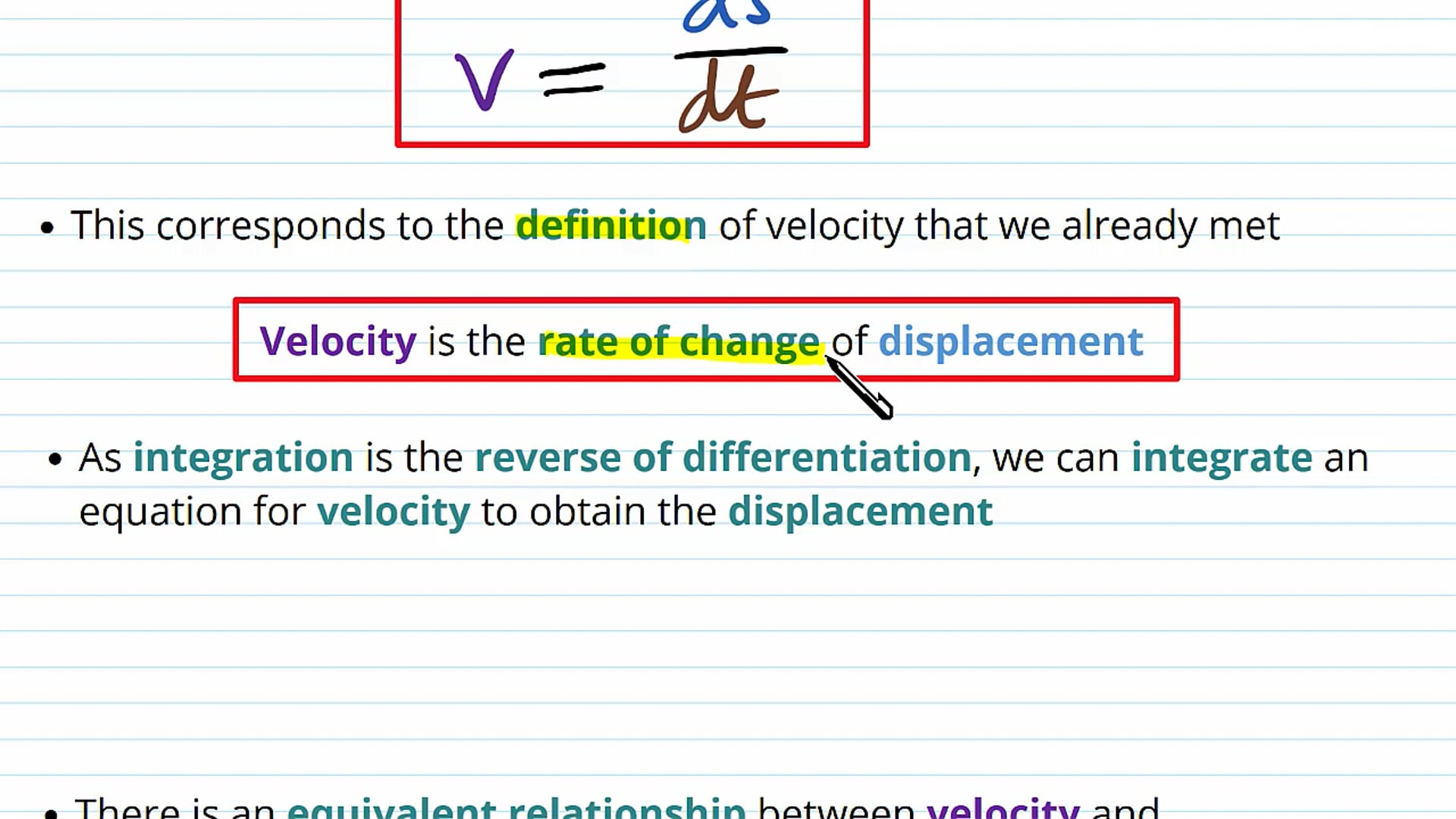 Calculus in Kinematics