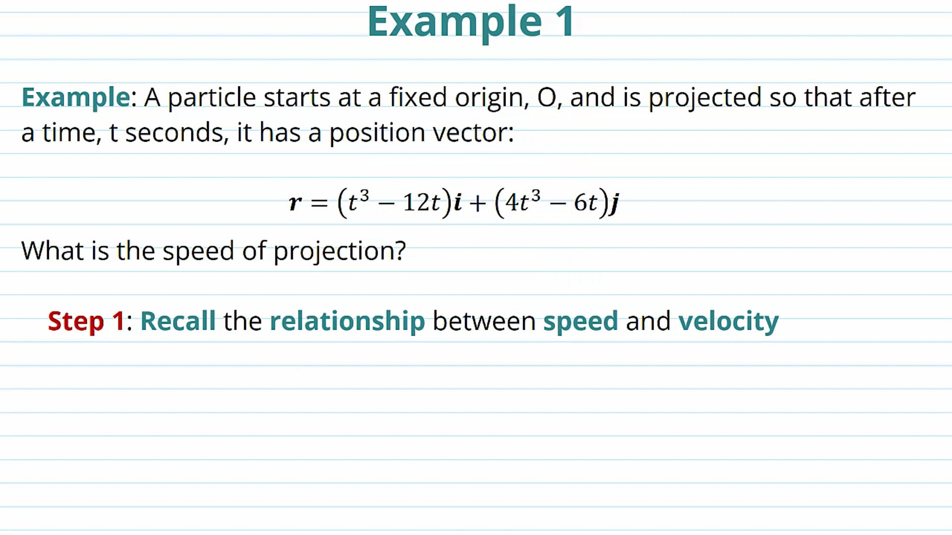 Calculus with Vectors in Two Dimensions Examples