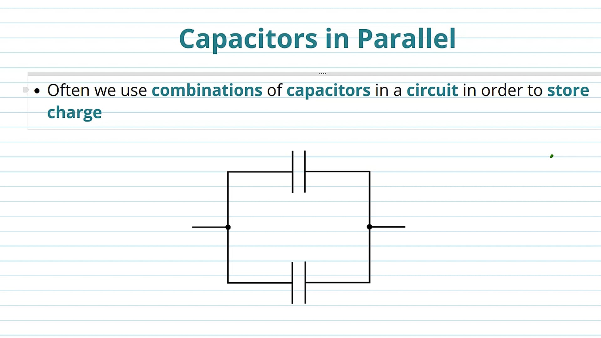 Capacitors in Parallel