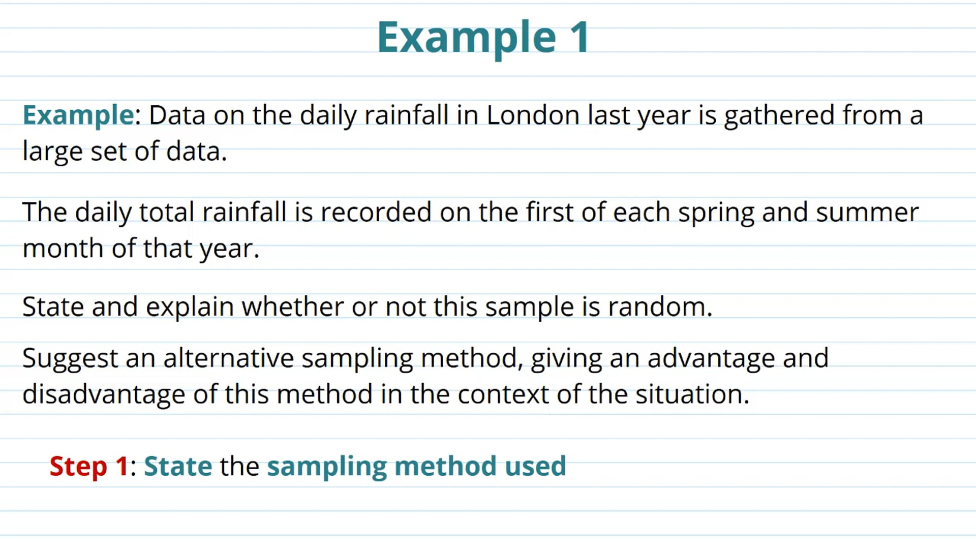 Choosing a Sampling Technique Examples