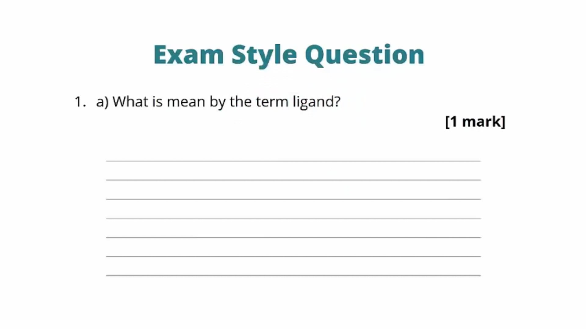 Complex Ions and Ligands Exam Question