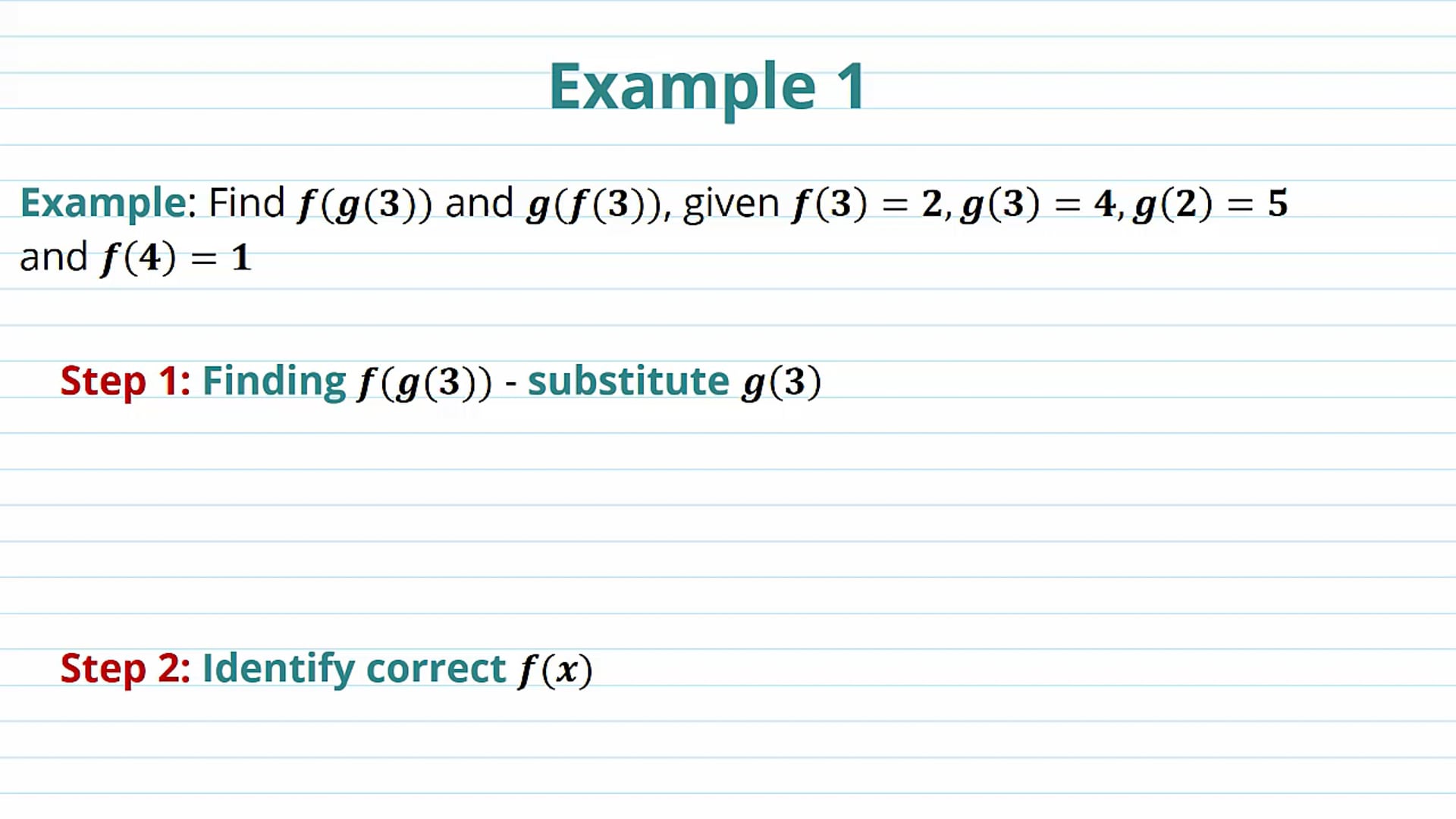 Composite Functions Examples