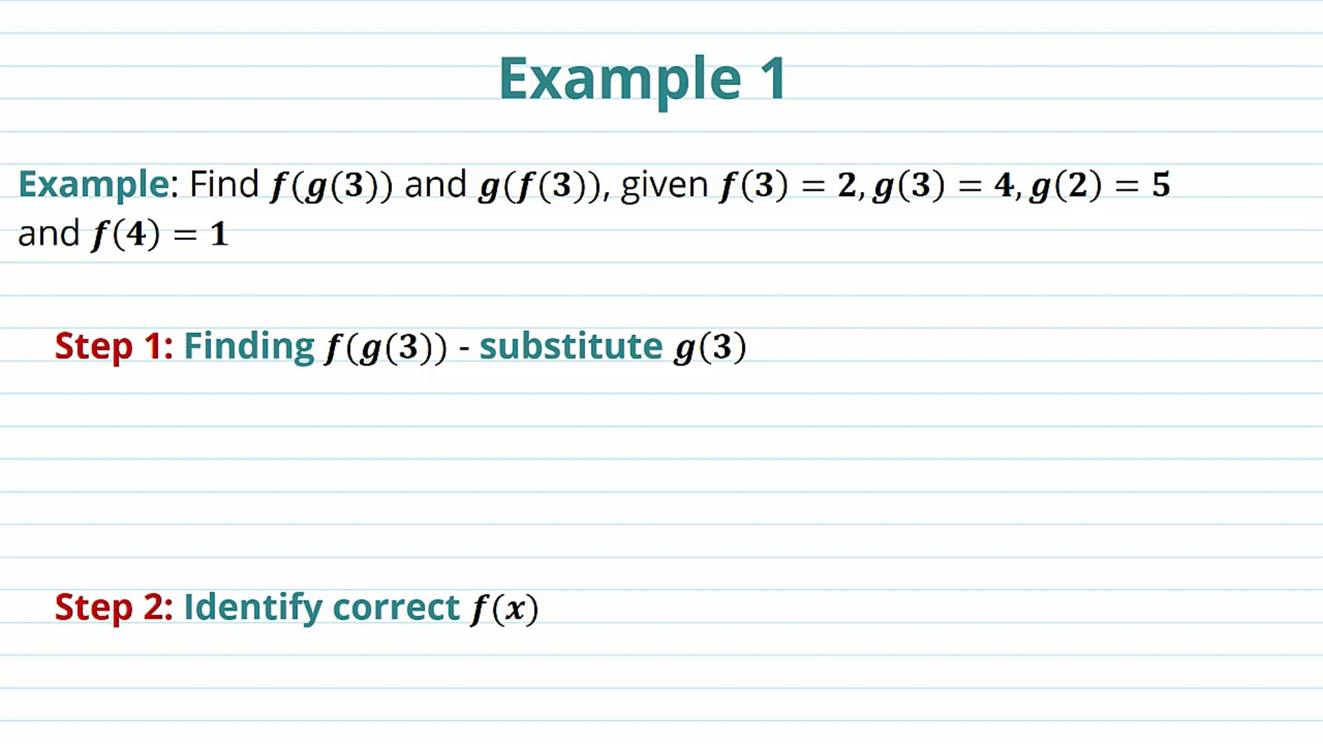 Composite Functions Examples