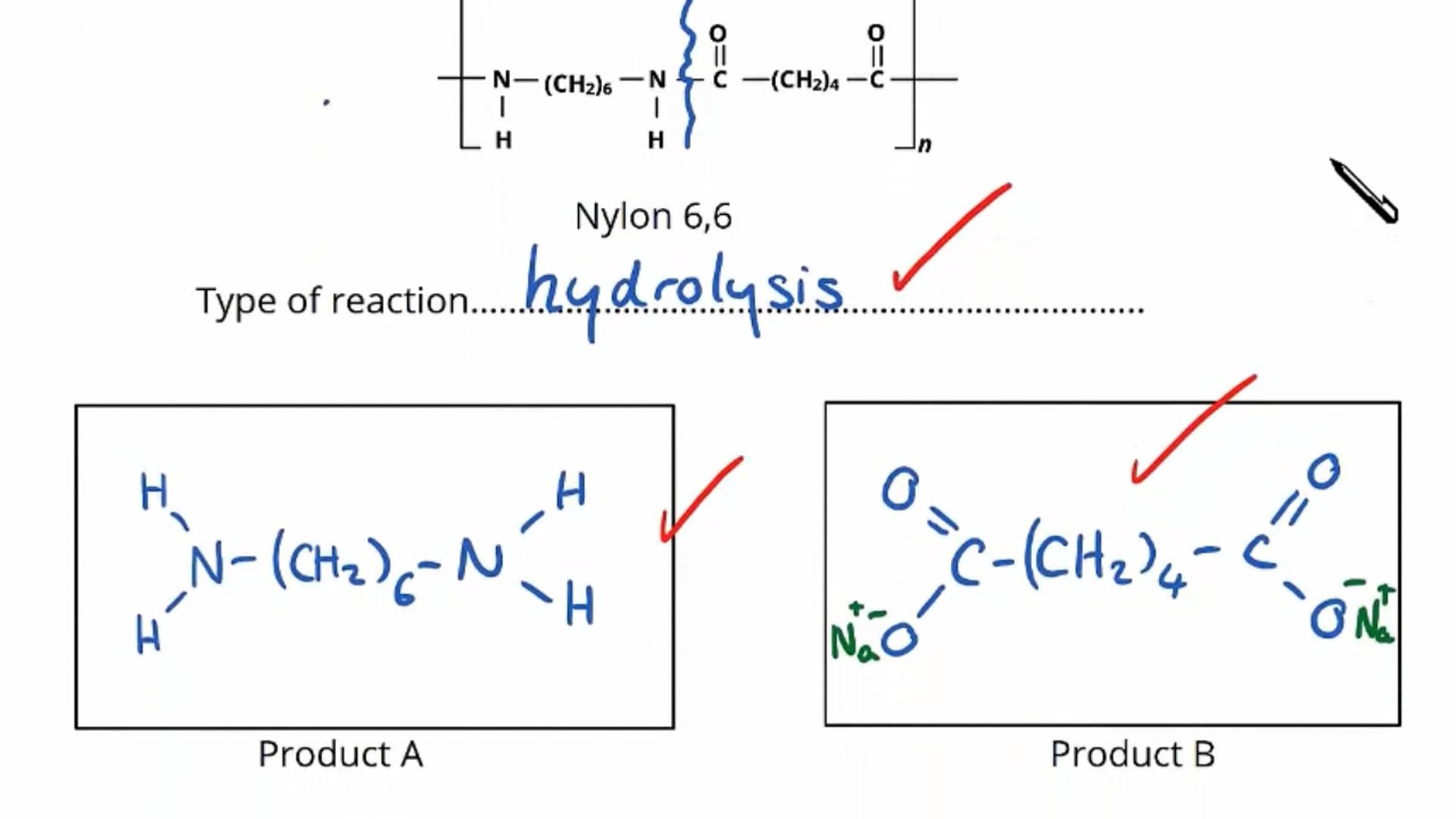 Condensation Polymers Exam Question