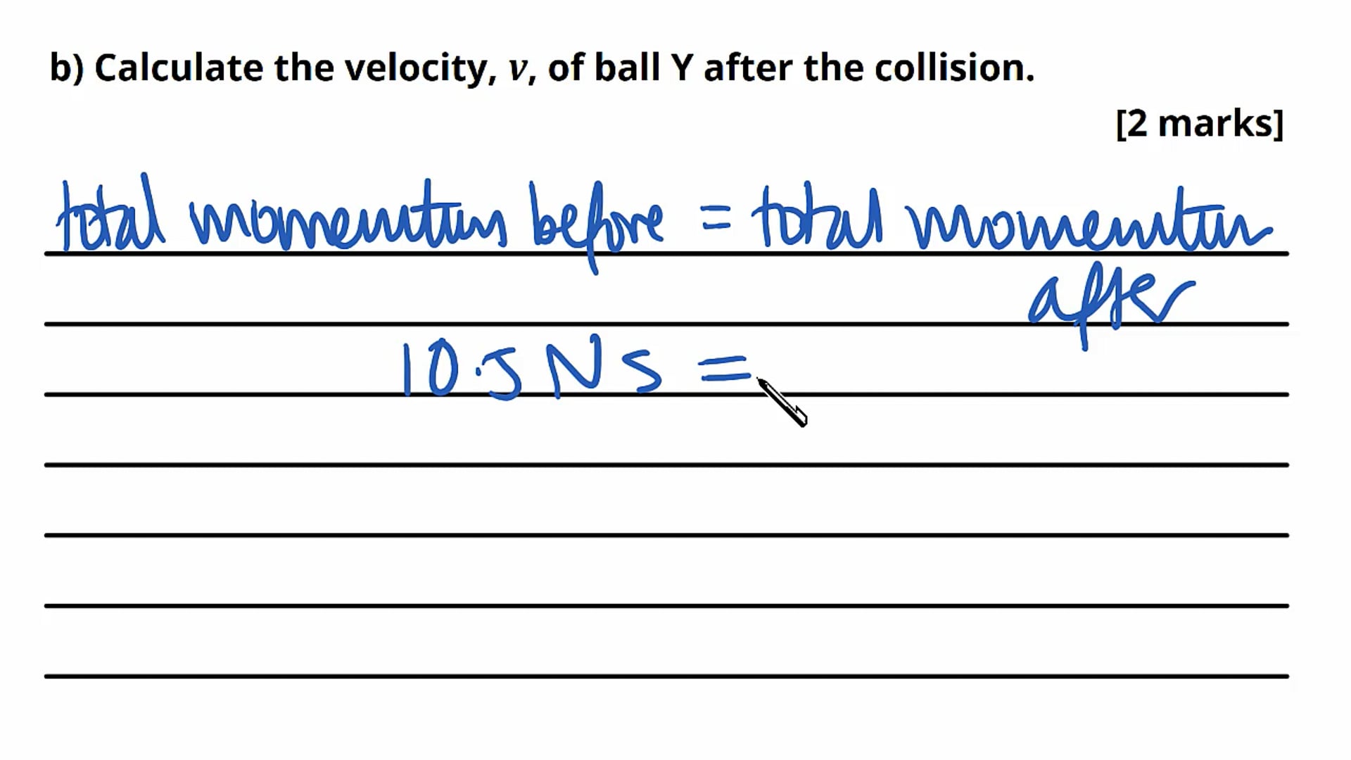 Conservation of Momentum Exam Question