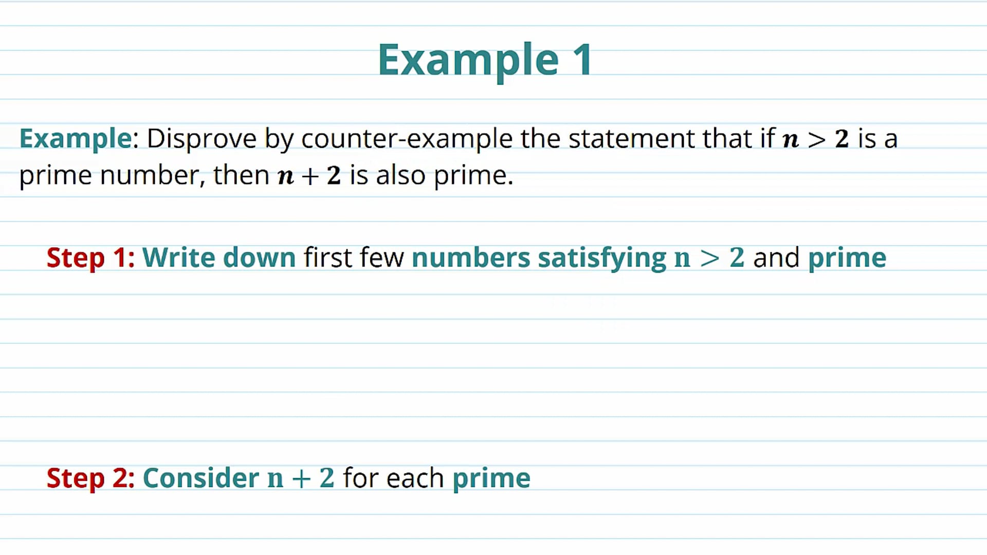 Counter Examples in Disproof Examples