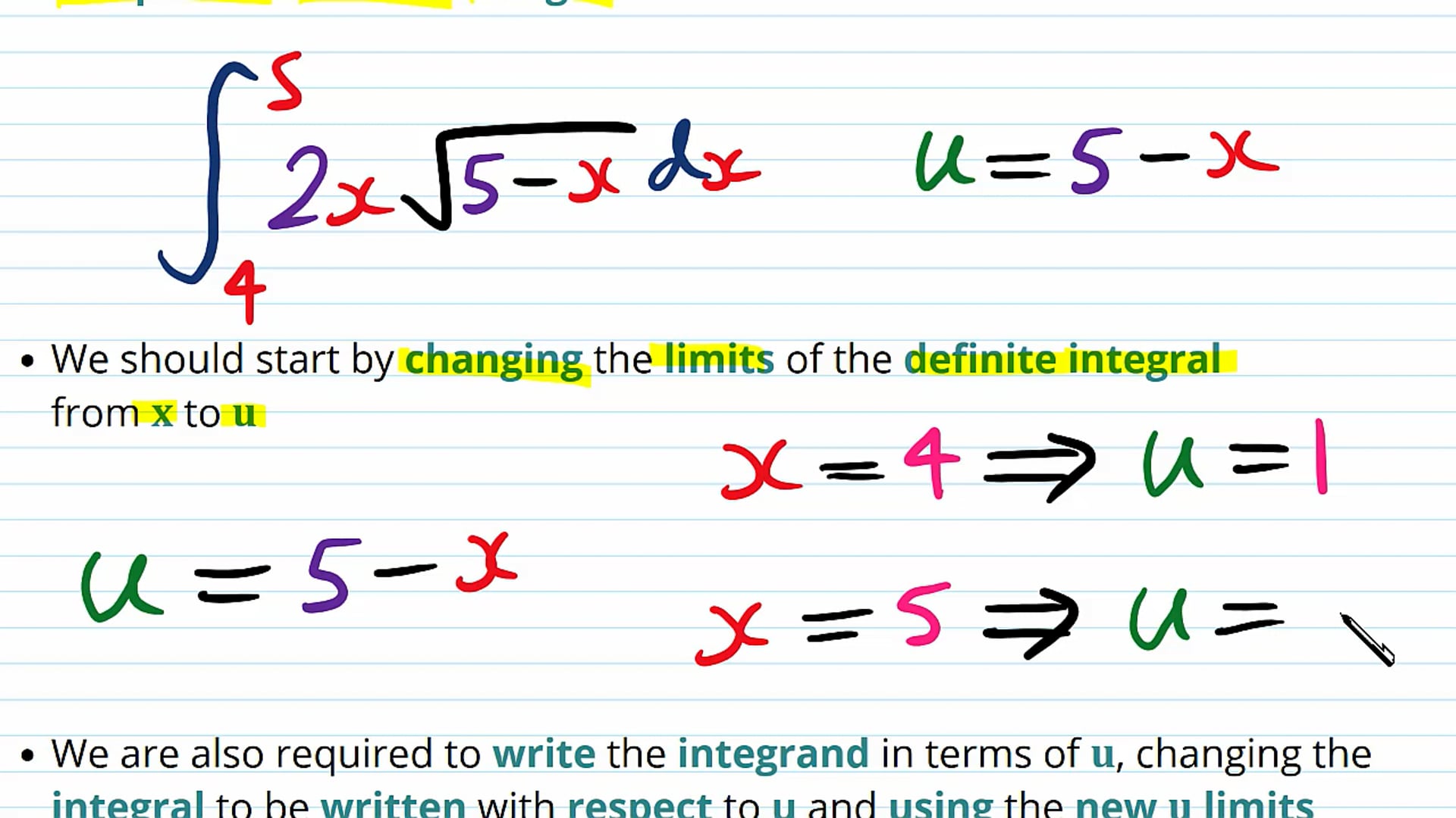 Definite Integration by Substitution