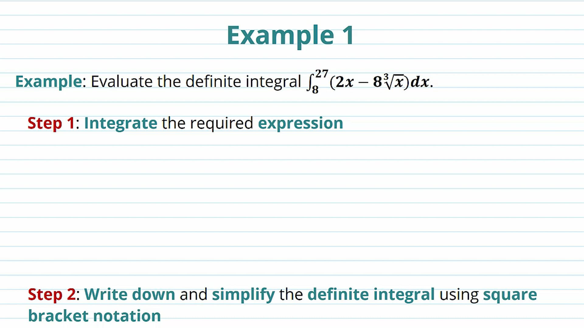 Definite Integration Examples