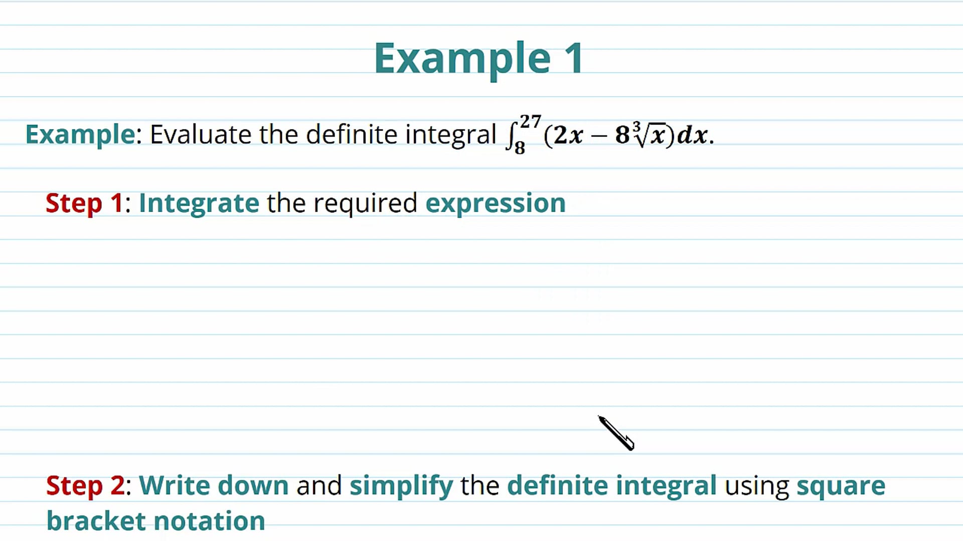 Definite Integration Examples