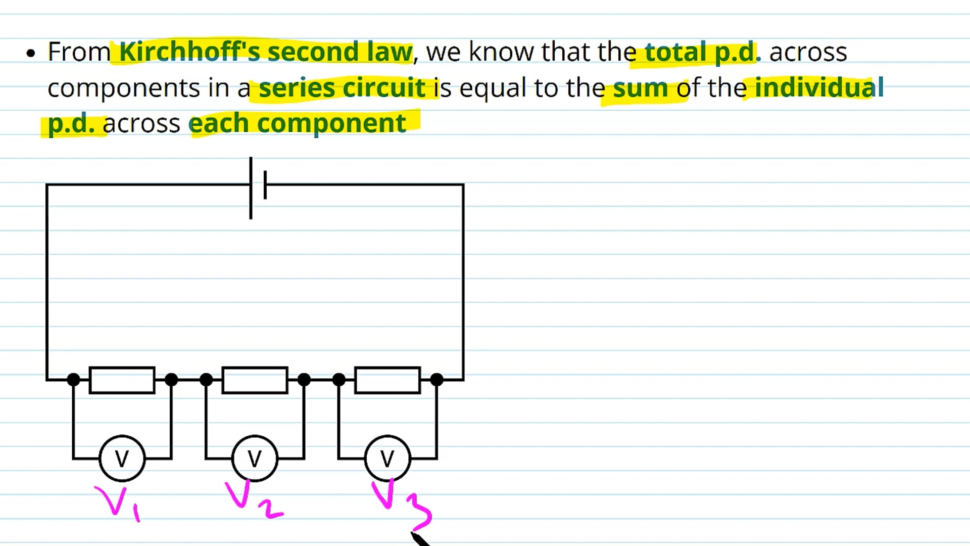 Deriving the Formula for the Combined Resistance in Series