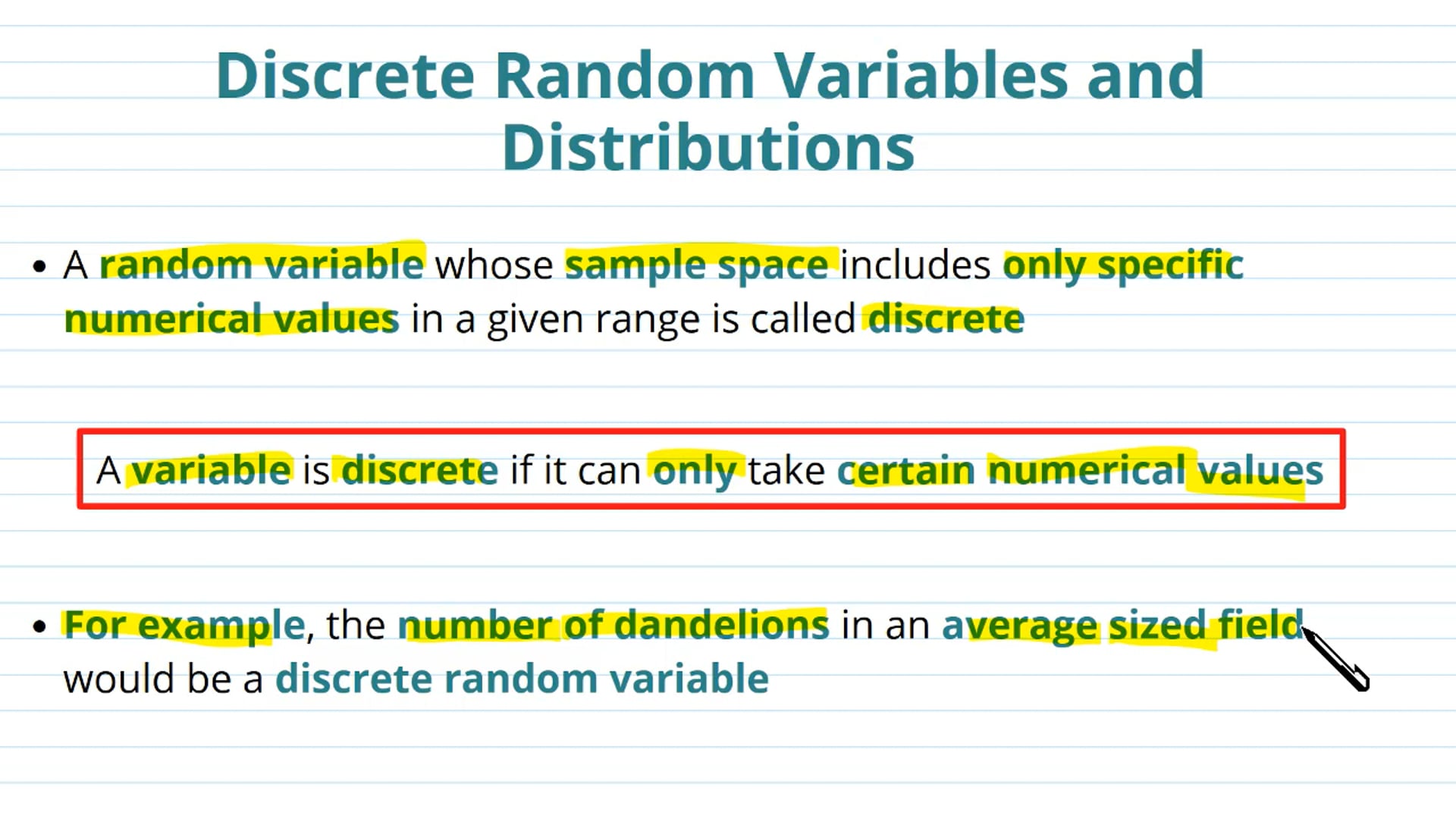 Discrete and Continuous Distributions