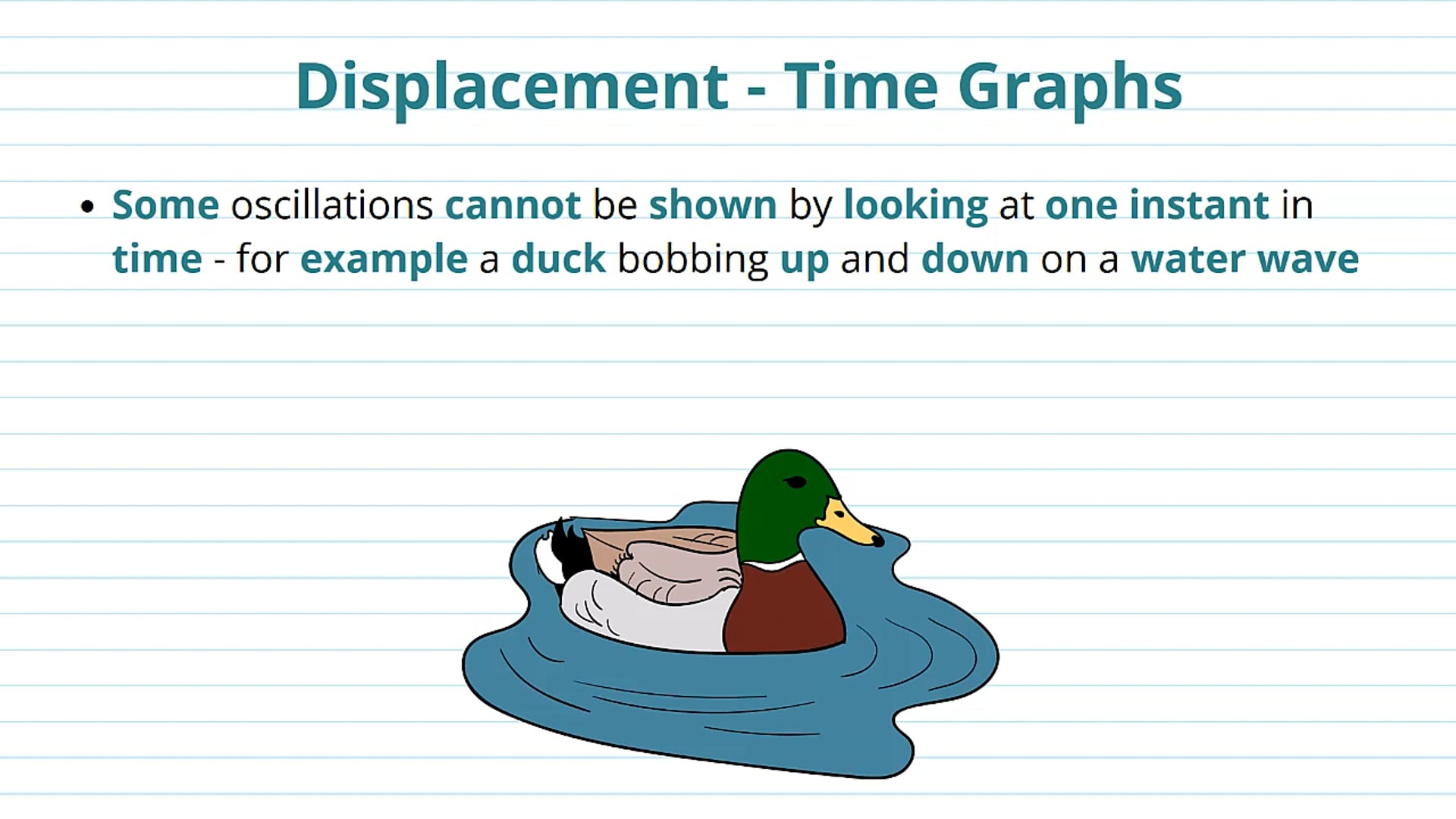 Displacement - Time Graphs