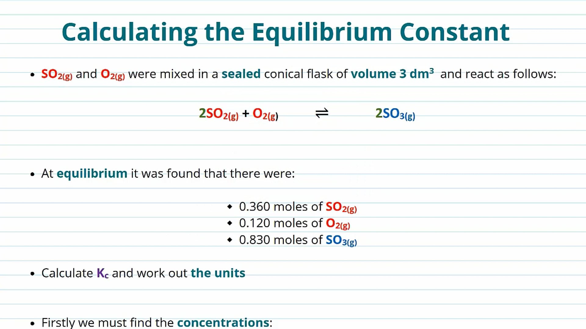 Dynamic Equilibrium and Kc