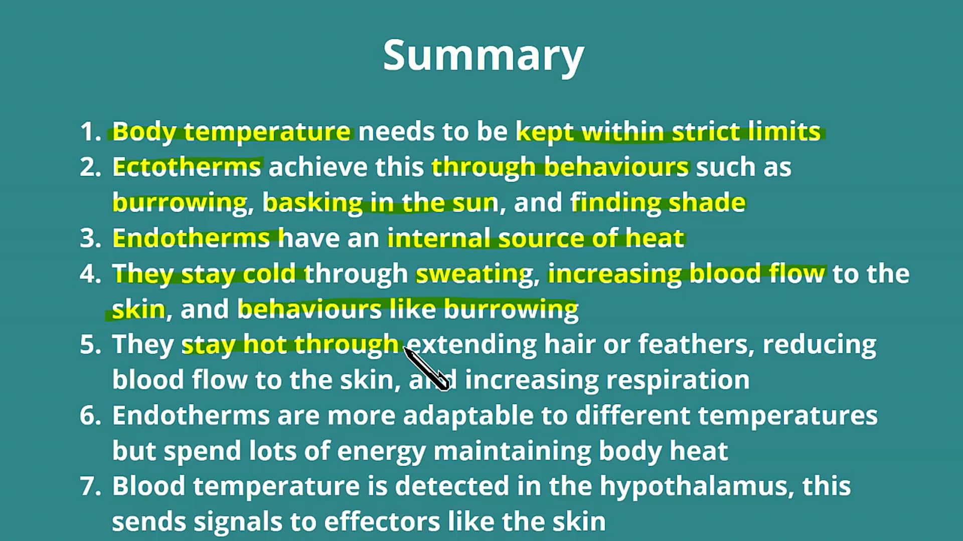 Ecotherms and Endotherms