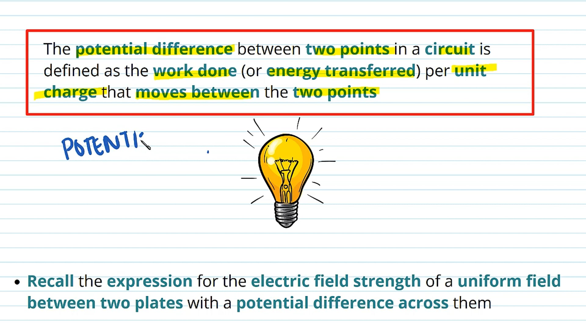 Electric Potential Difference