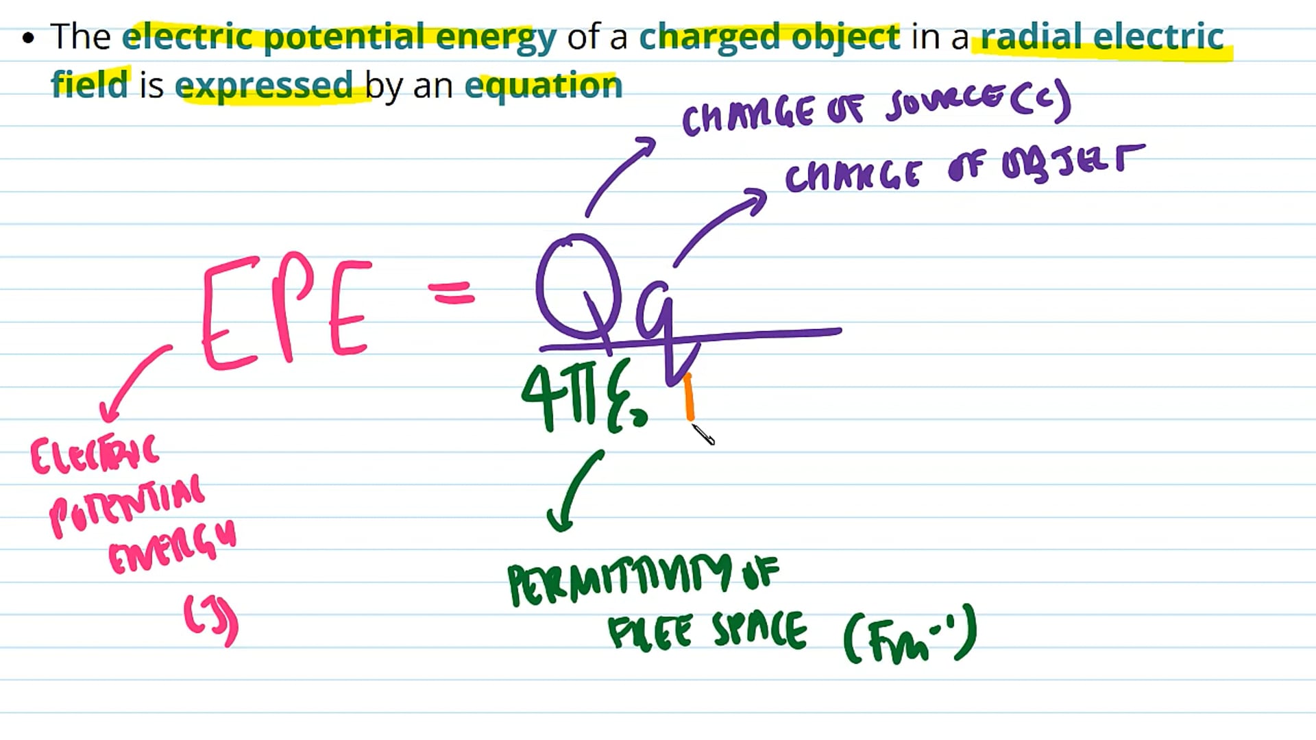 Electric Potential in a Radial Field