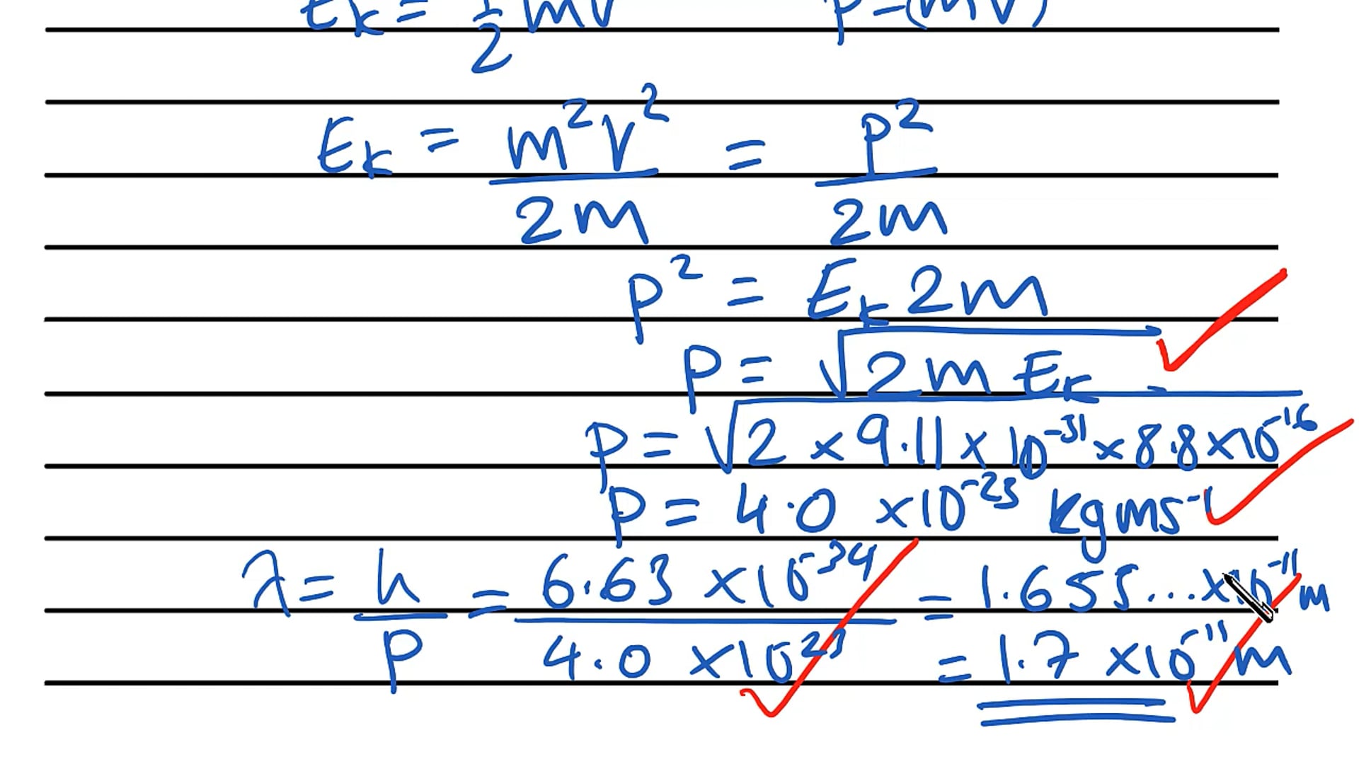 Electron Diffraction Exam Question