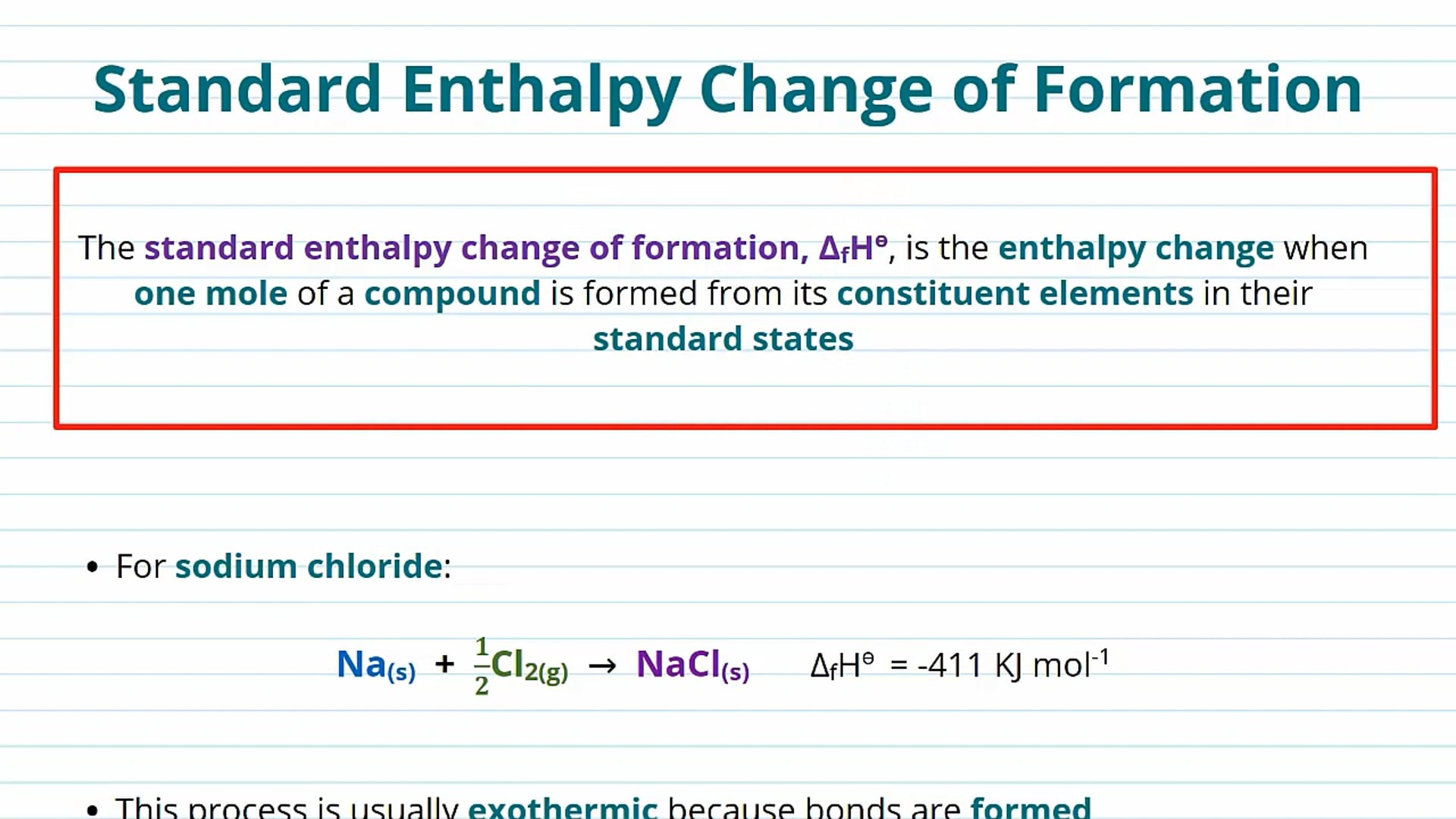 Enthalpy Definitions