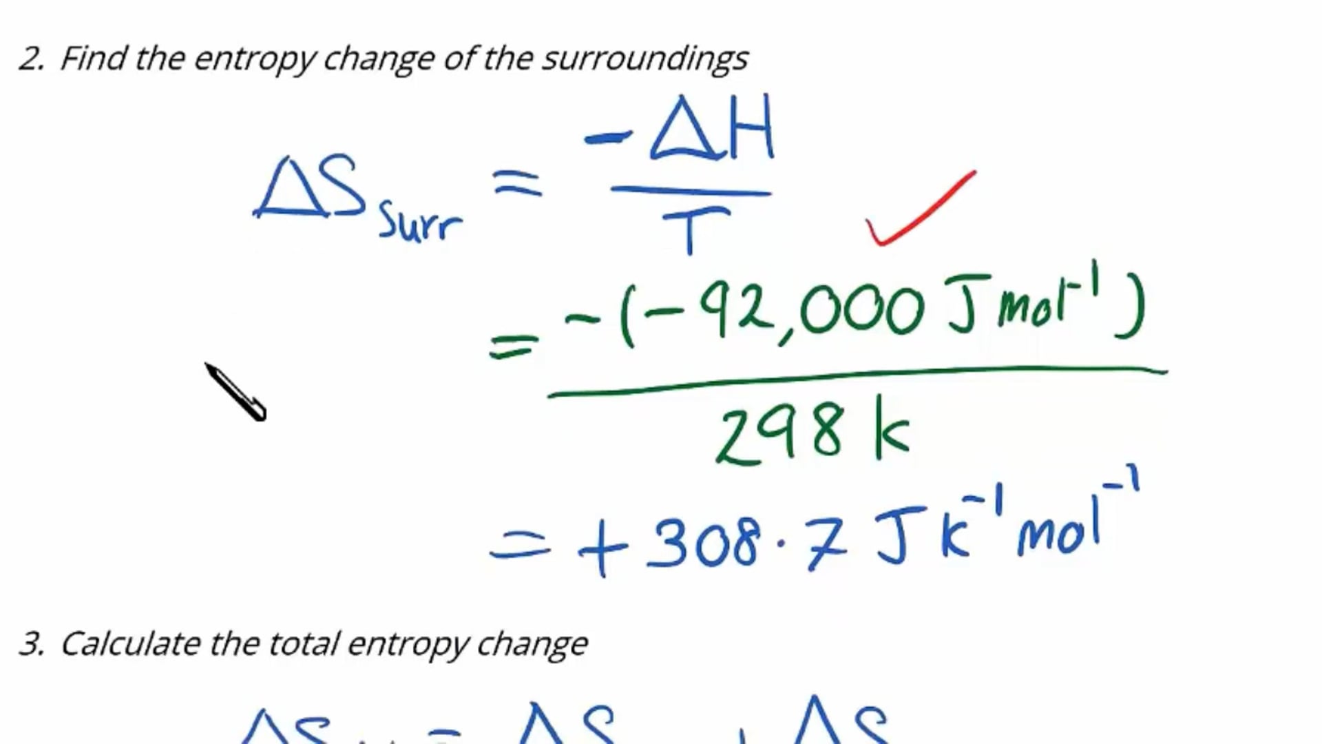 Entropy Exam Question