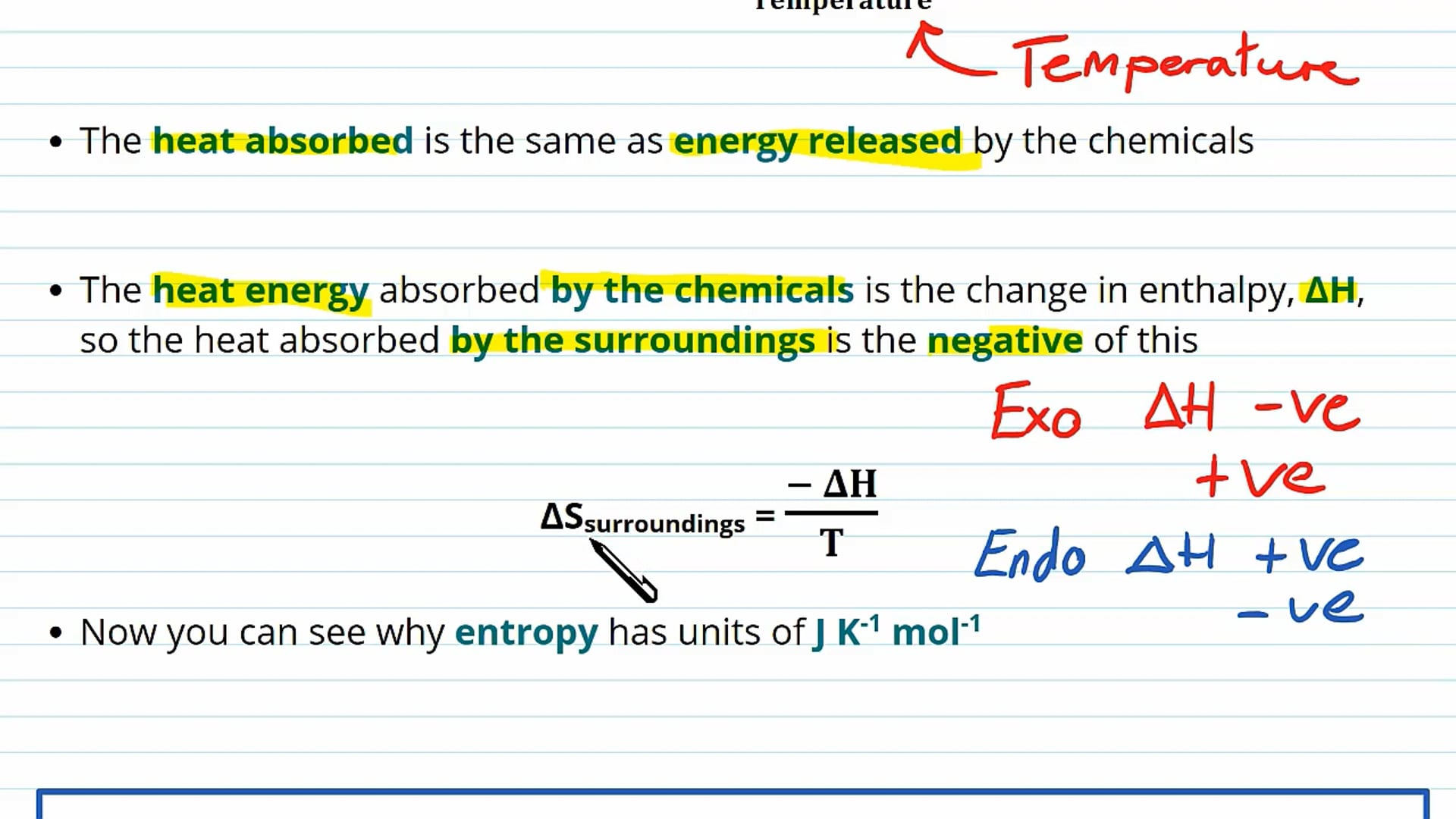 Entropy of the System and the Surroundings