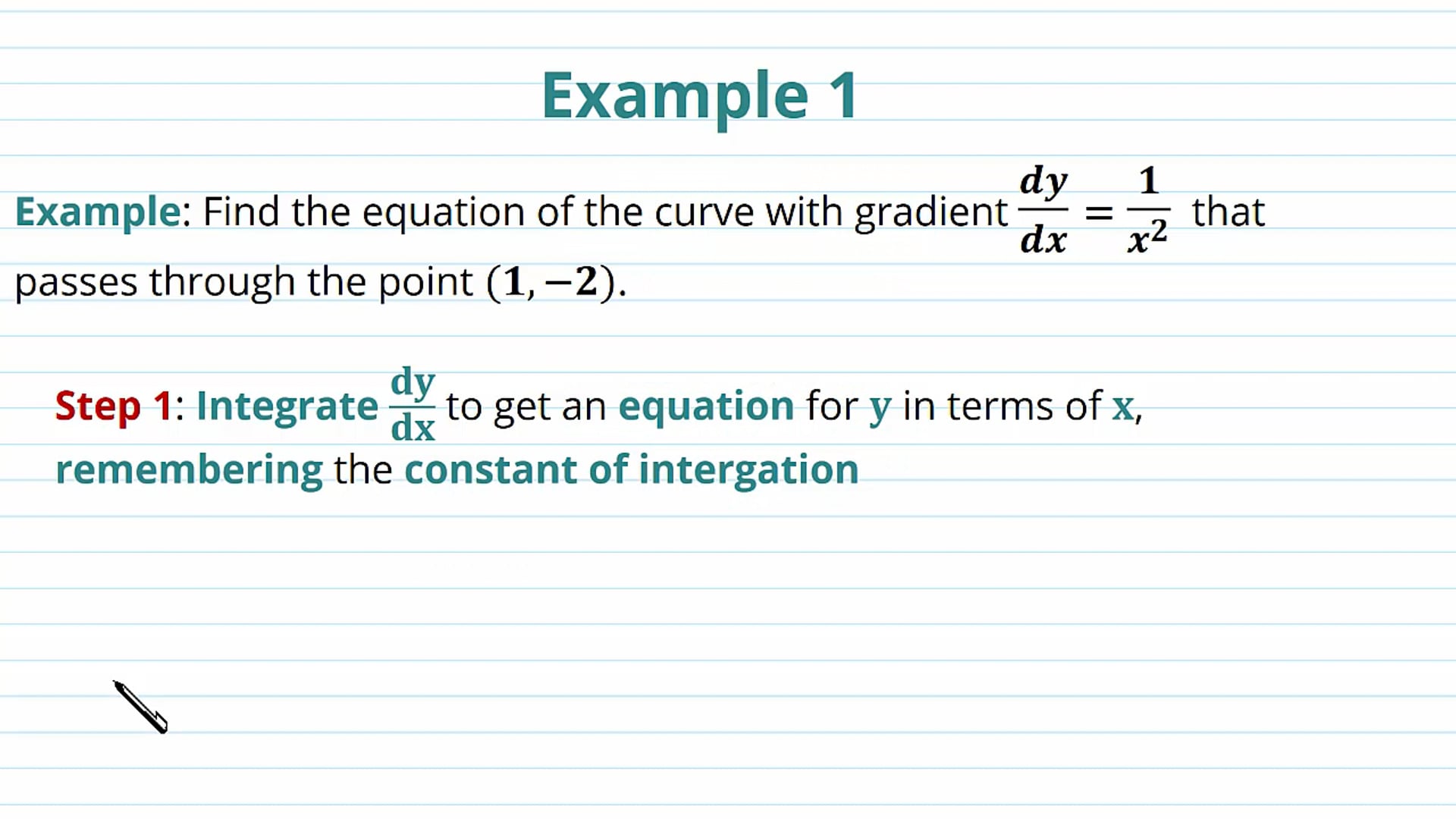 Equations of Curves Examples