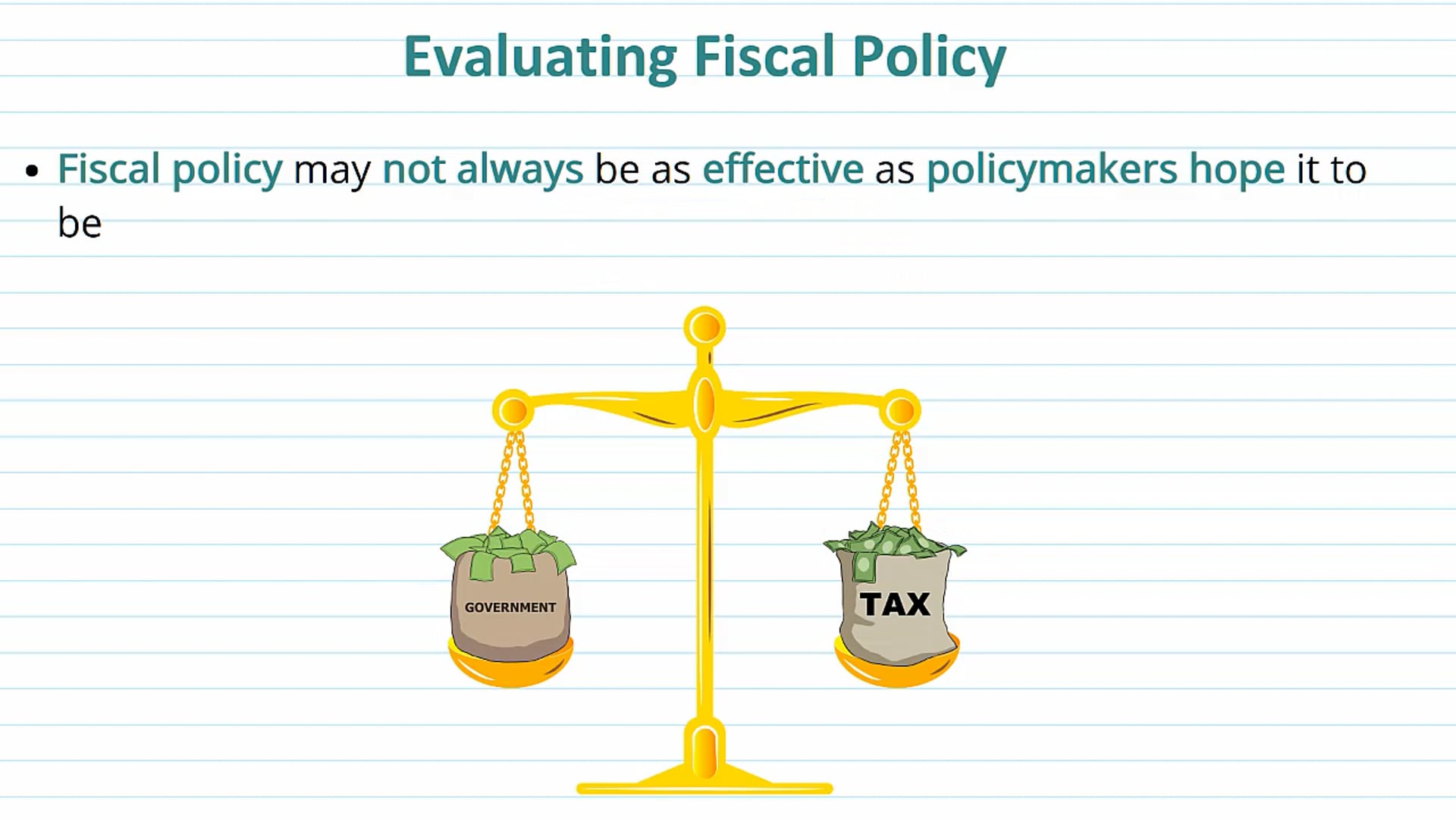 Evaluating Fiscal Policy