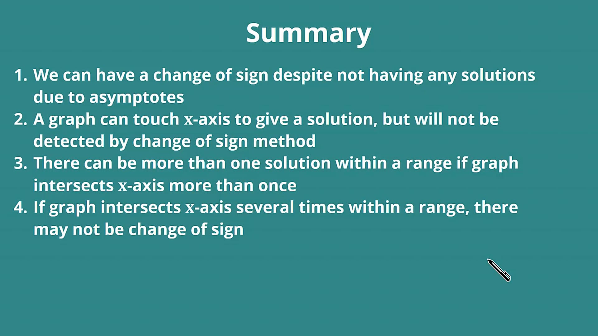 Failure of the Chain of Sign Method Examples
