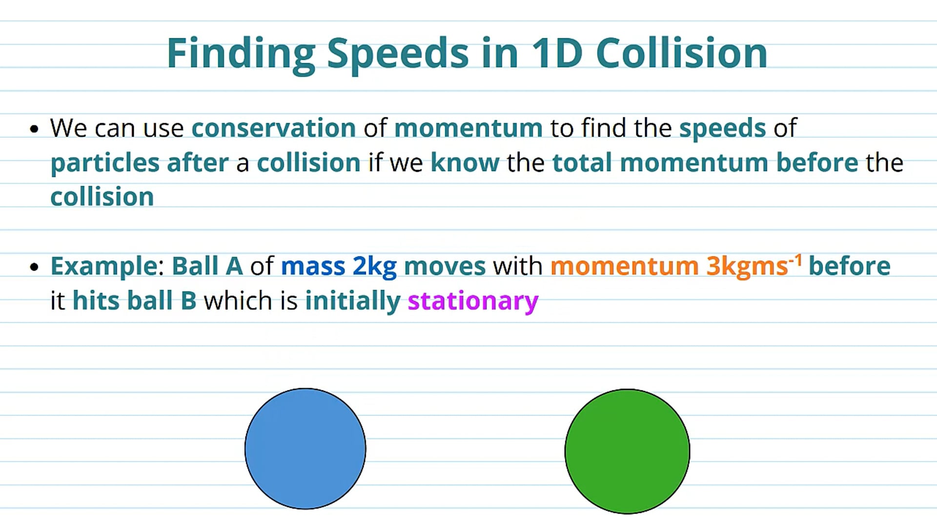 Finding Speeds in 1D Collisions