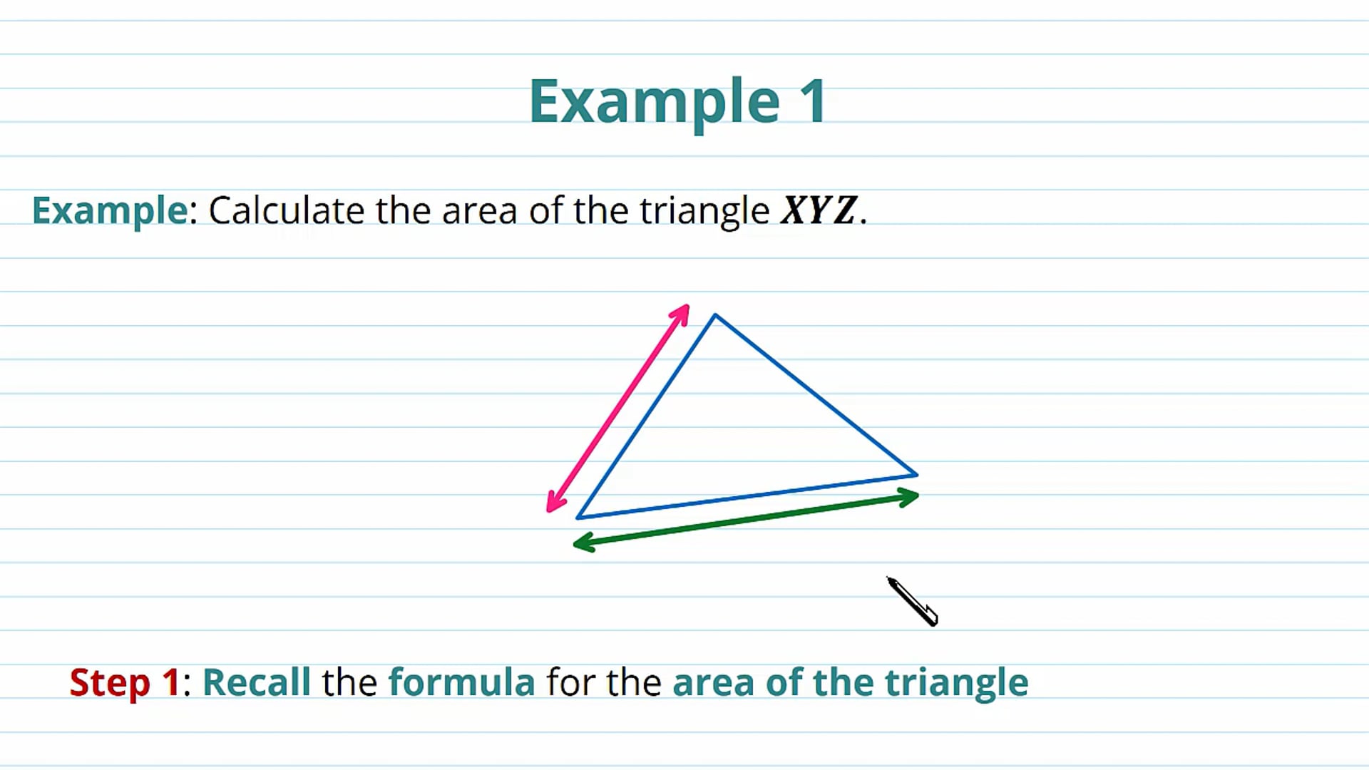 Finding the Area of a Triangle Examples