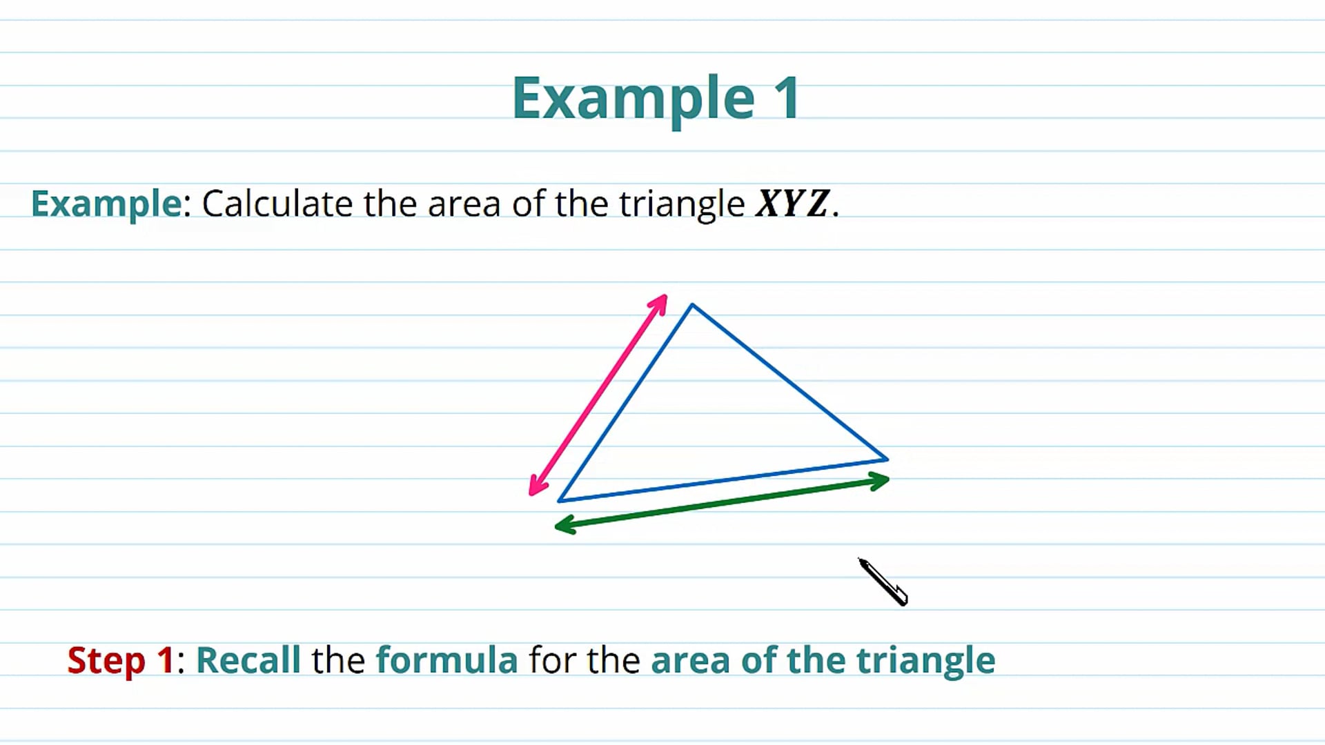Finding the Area of a Triangle Examples