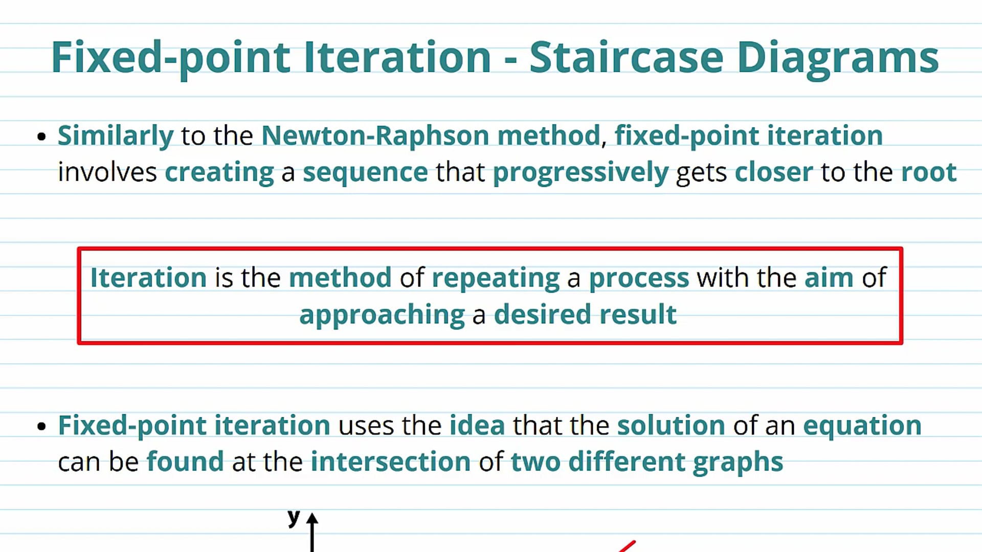 Fixed - Point Iteration and Staircase Diagrams
