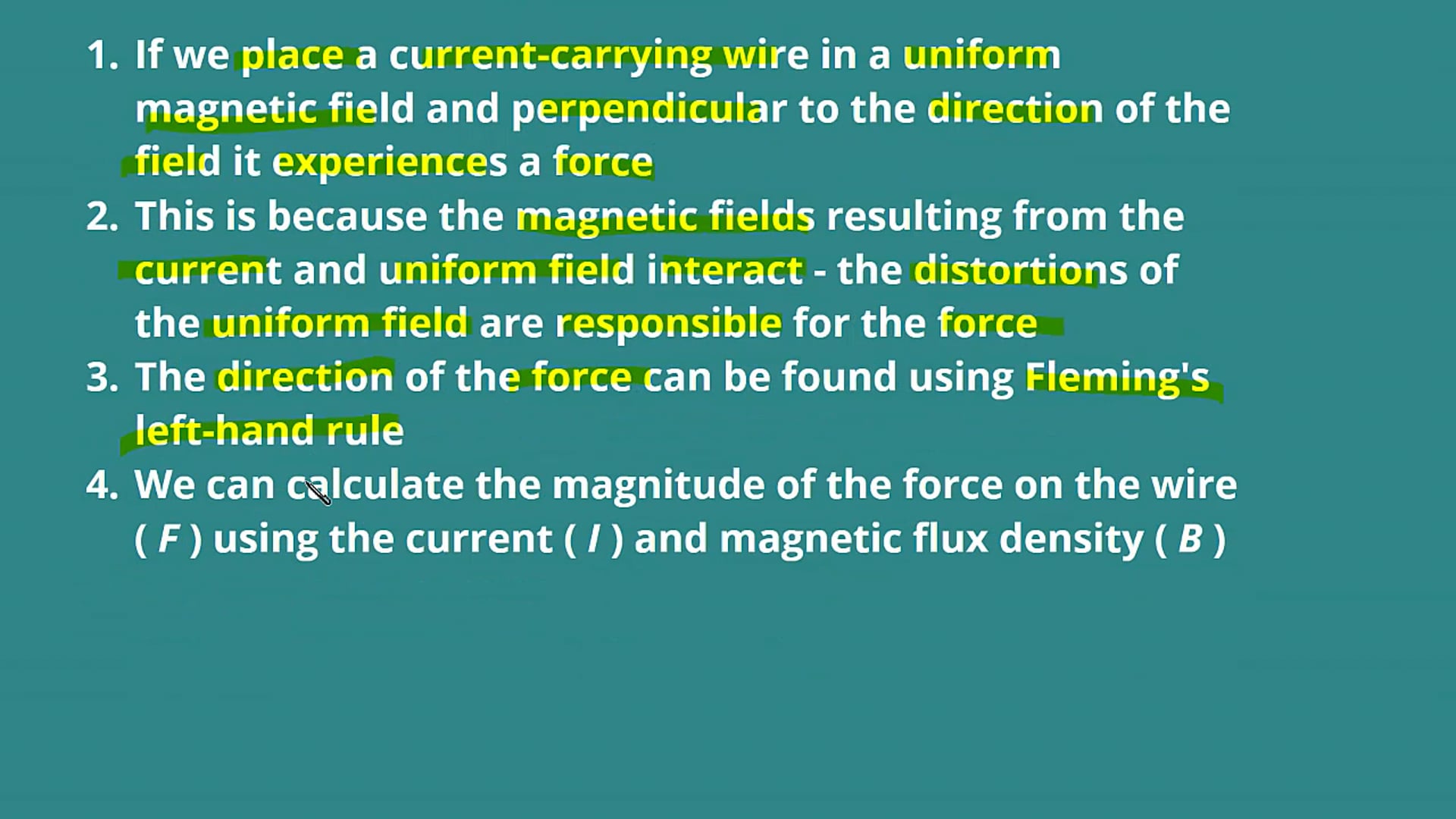 Force on a Current-Carrying Conductor in a Magnetic Field