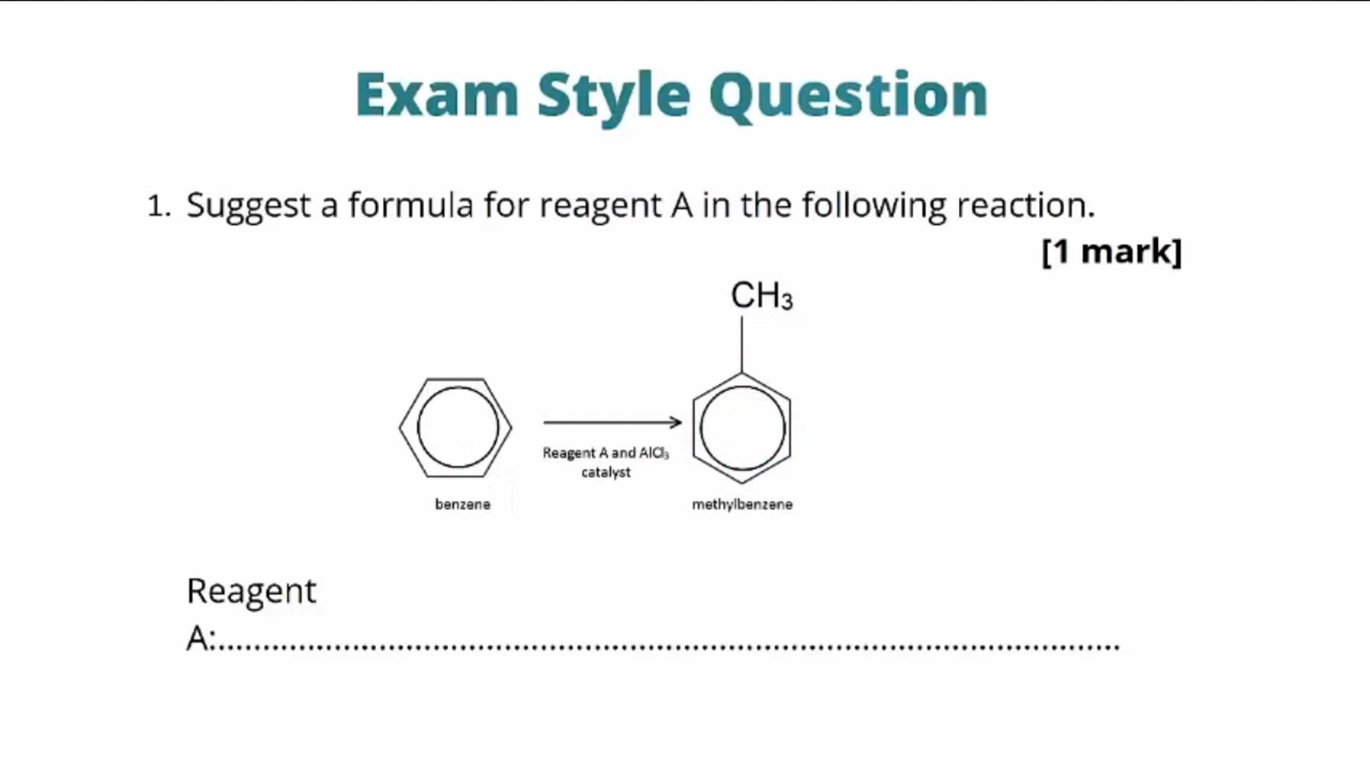 Friedel Craft Reactions Exam Question