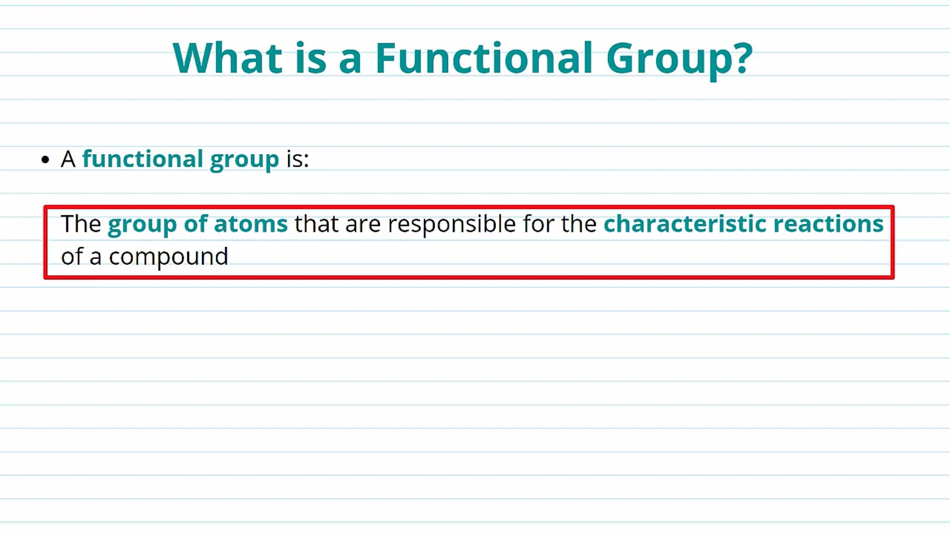 Functional Groups