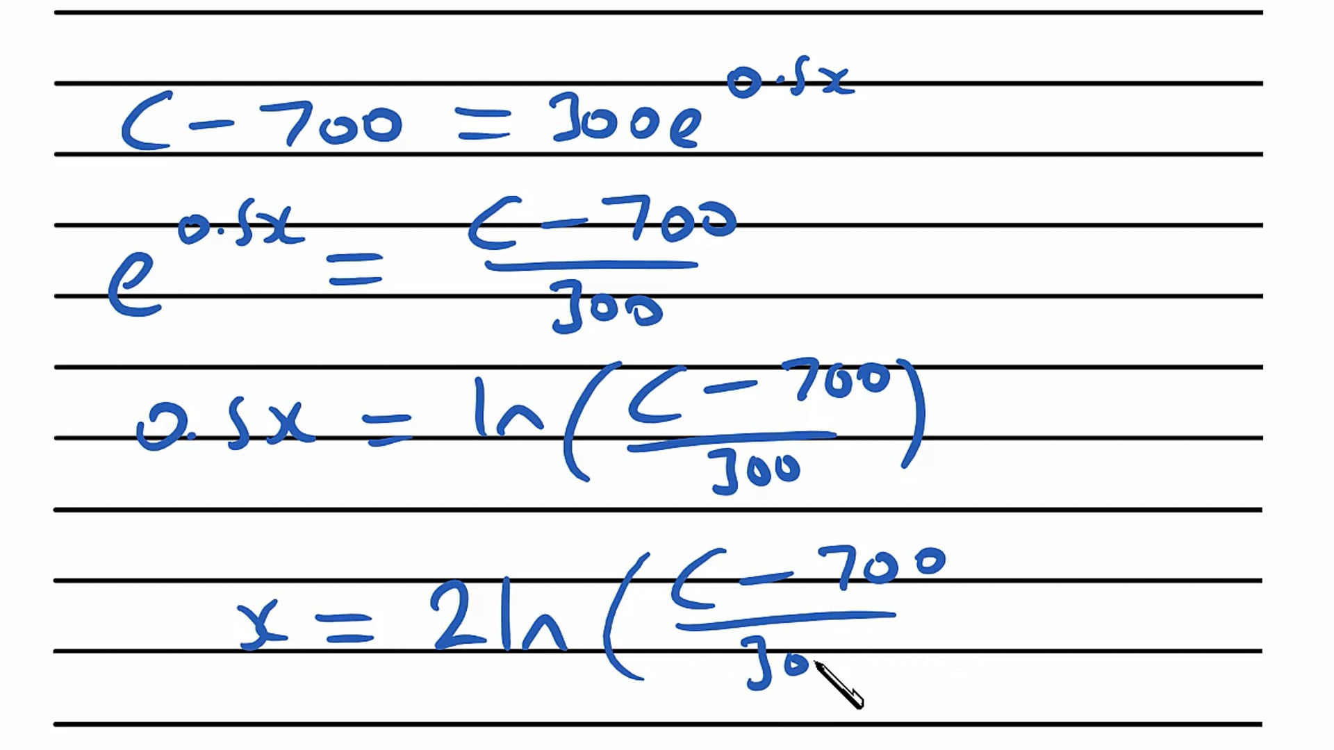 Functions in Modelling Exam Question