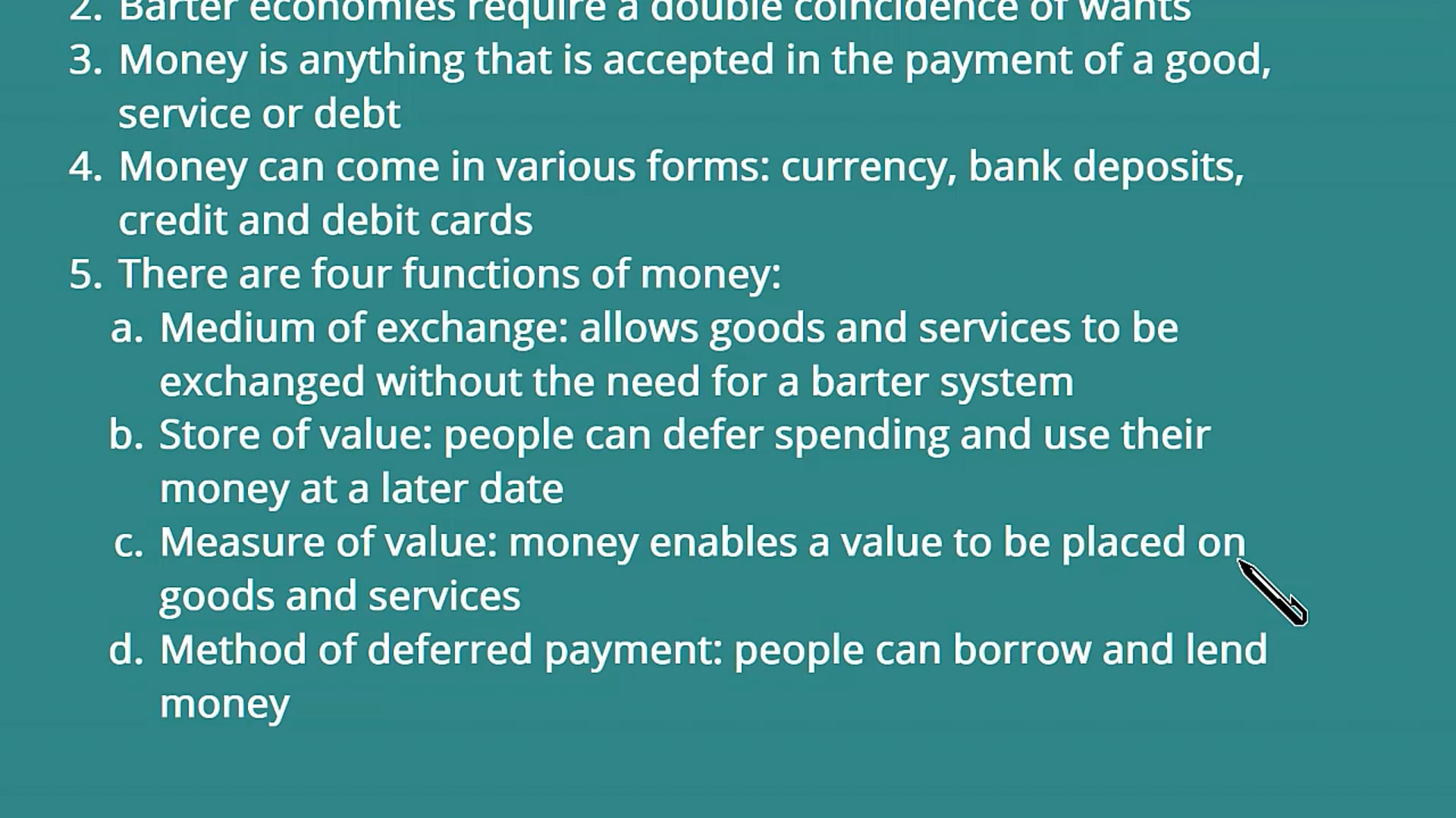 Functions of Money