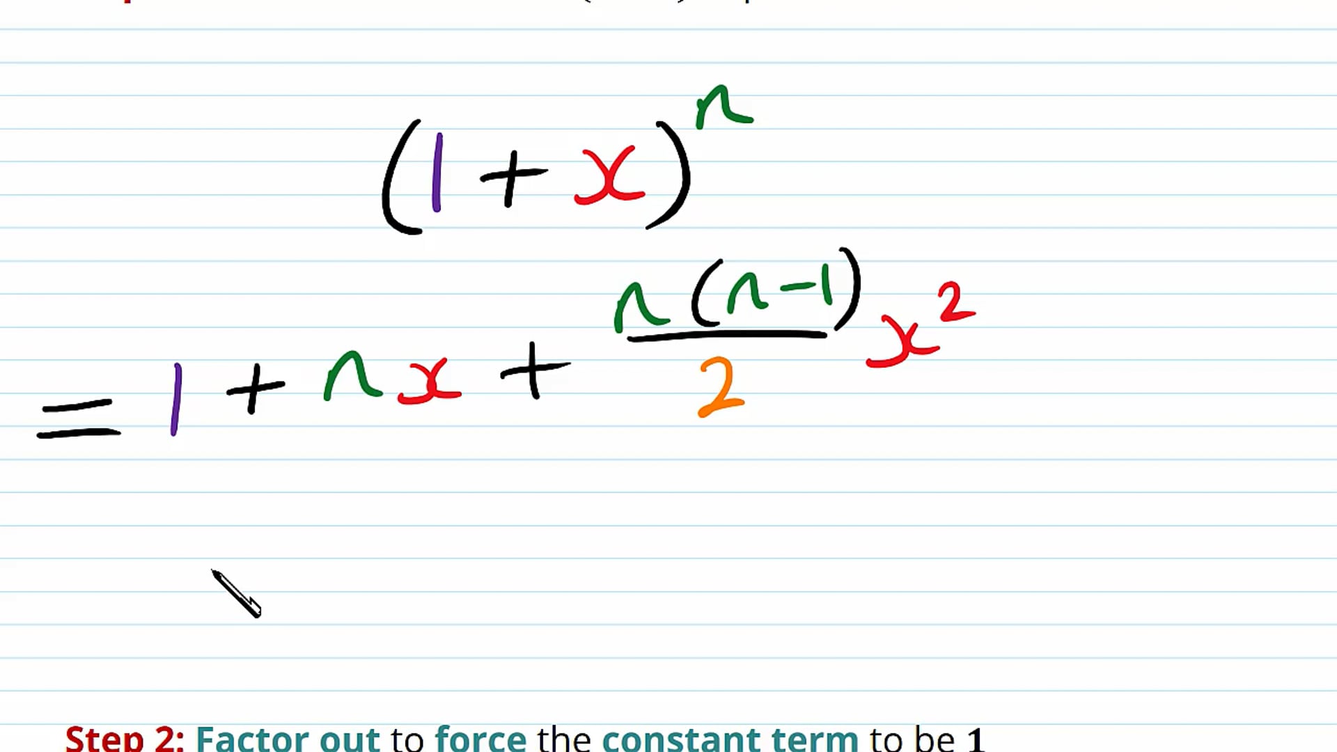 Generalised Binomial Expansion Examples
